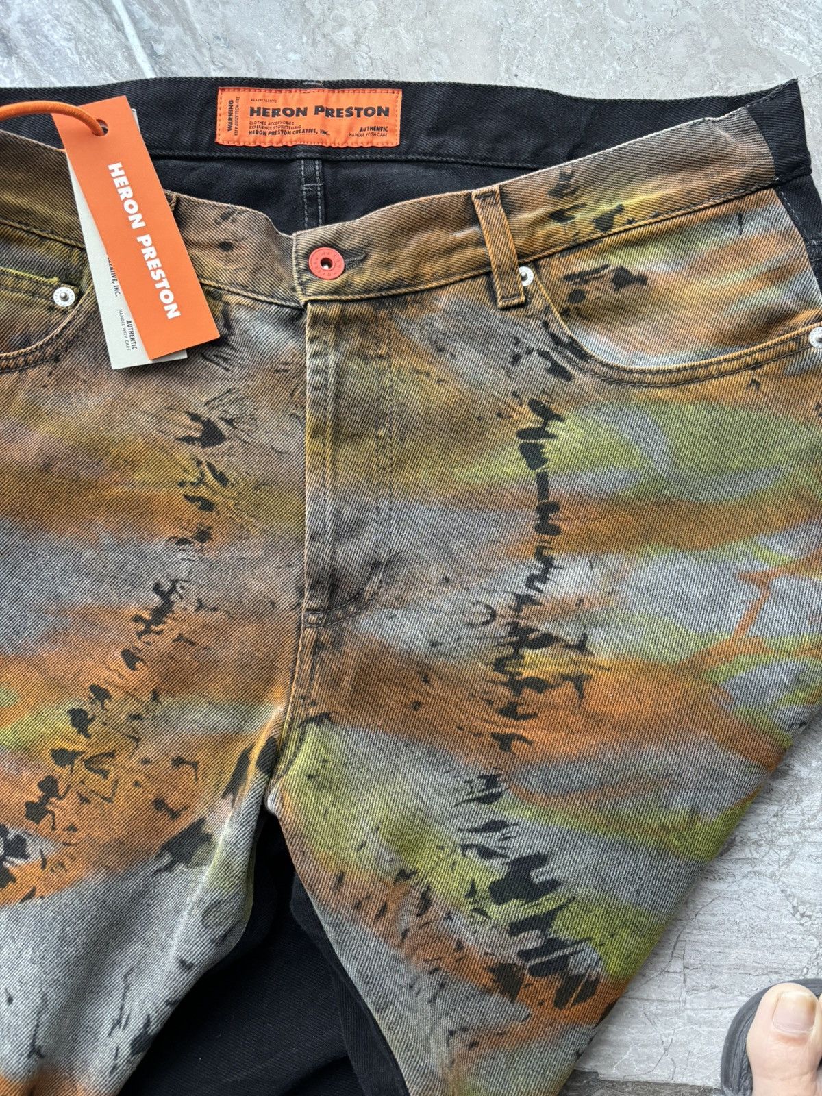 Heron Preston Heron Preston Tye-Dyed Black Jeans Size US 36 / EU 52 - 3 Thumbnail