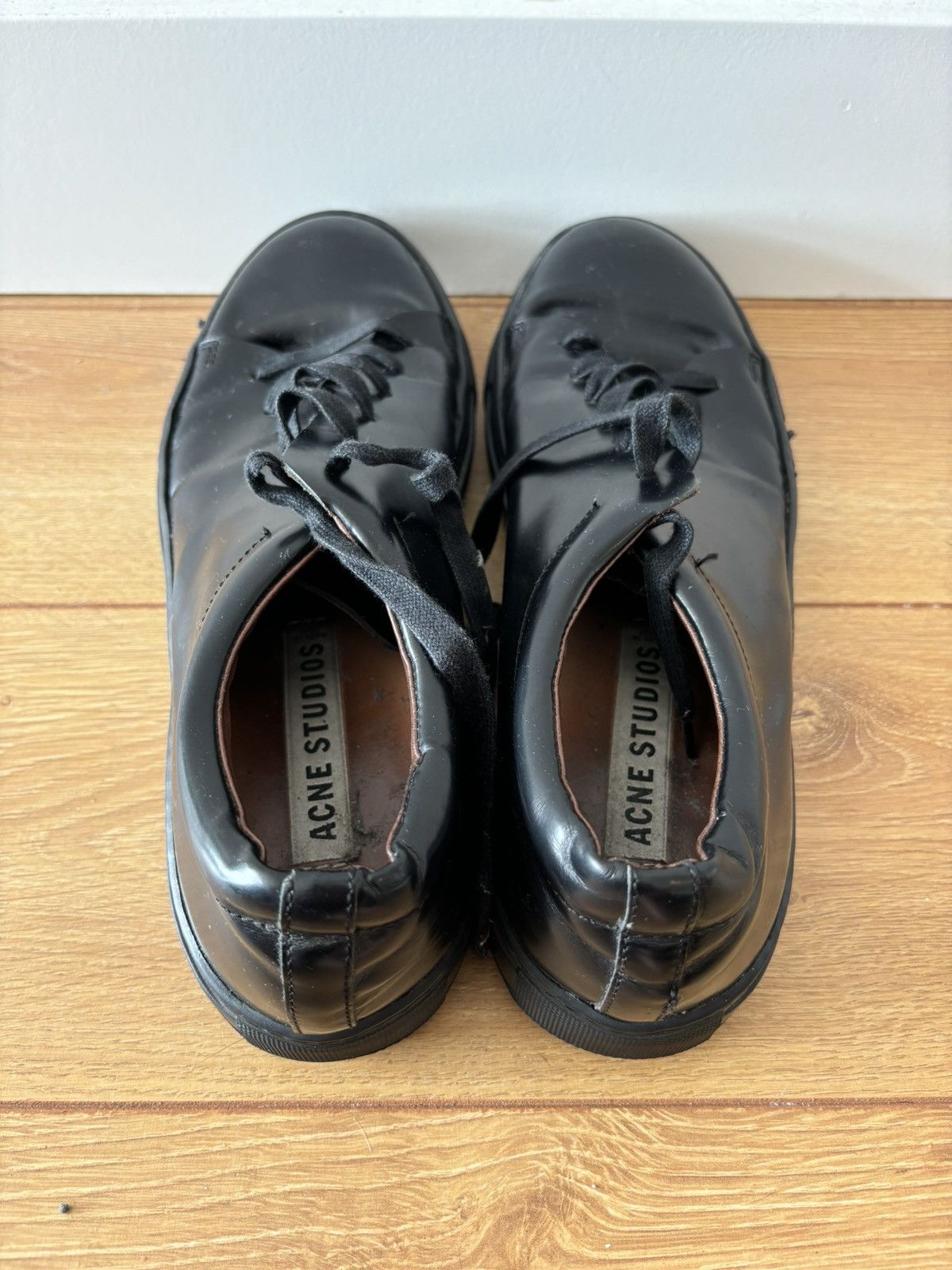 Acne Studios Acne Studio - Black leather Size US 12 / EU 45 - 2 Thumbnail