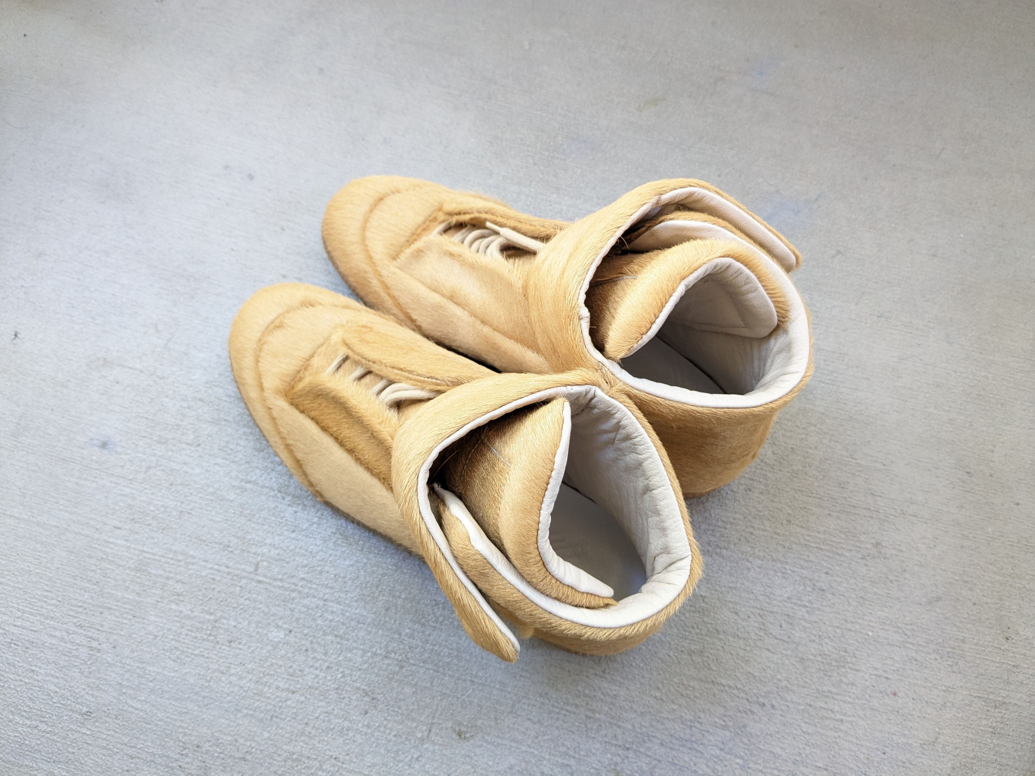Maison Margiela Maison Margiela Future Pony Hair 9 42 Leather High Tops Tan Size US 9 / EU 42 - 13 Thumbnail