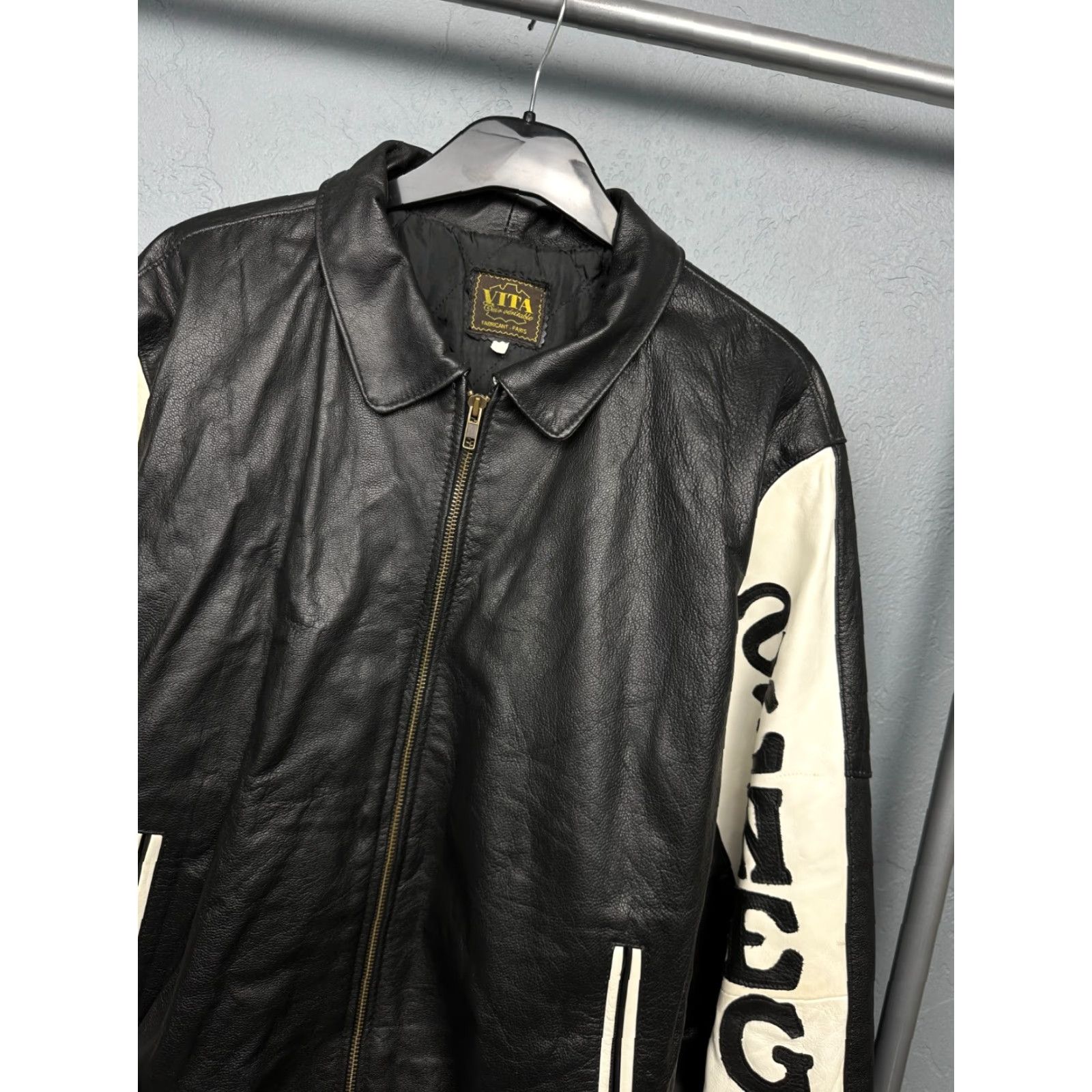 Vintage Senegal Armure 90s Vintage Mens Leather Jacket L Black 90s Biker Jacket Mens Size US L / EU 52-54 / 3 - 5 Thumbnail