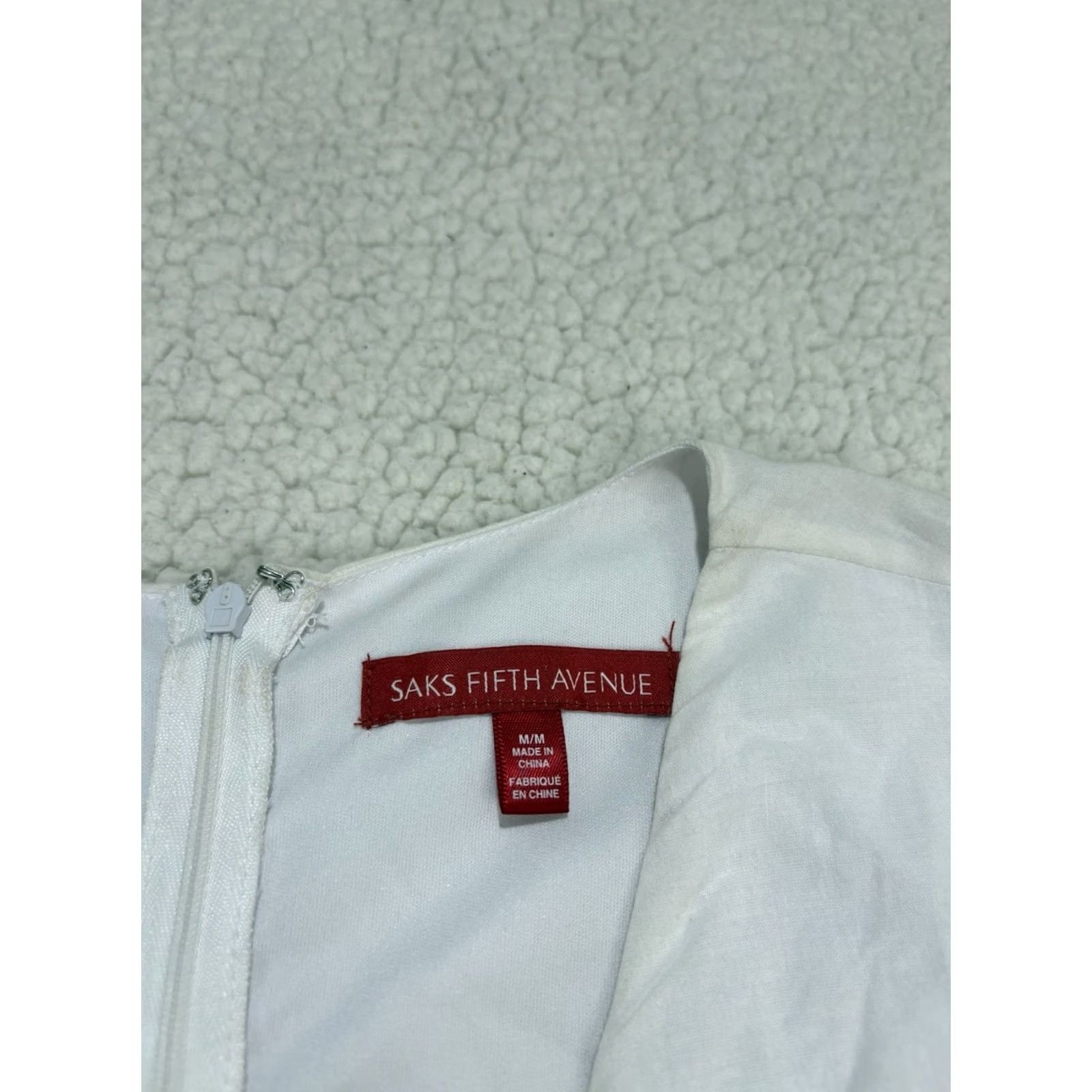 Saks Fifth Avenue Saks Fifth Avenue White Crochet Lace Romper Shirt Romper M Women Size 32" / US 10 / IT 46 - 2 Thumbnail