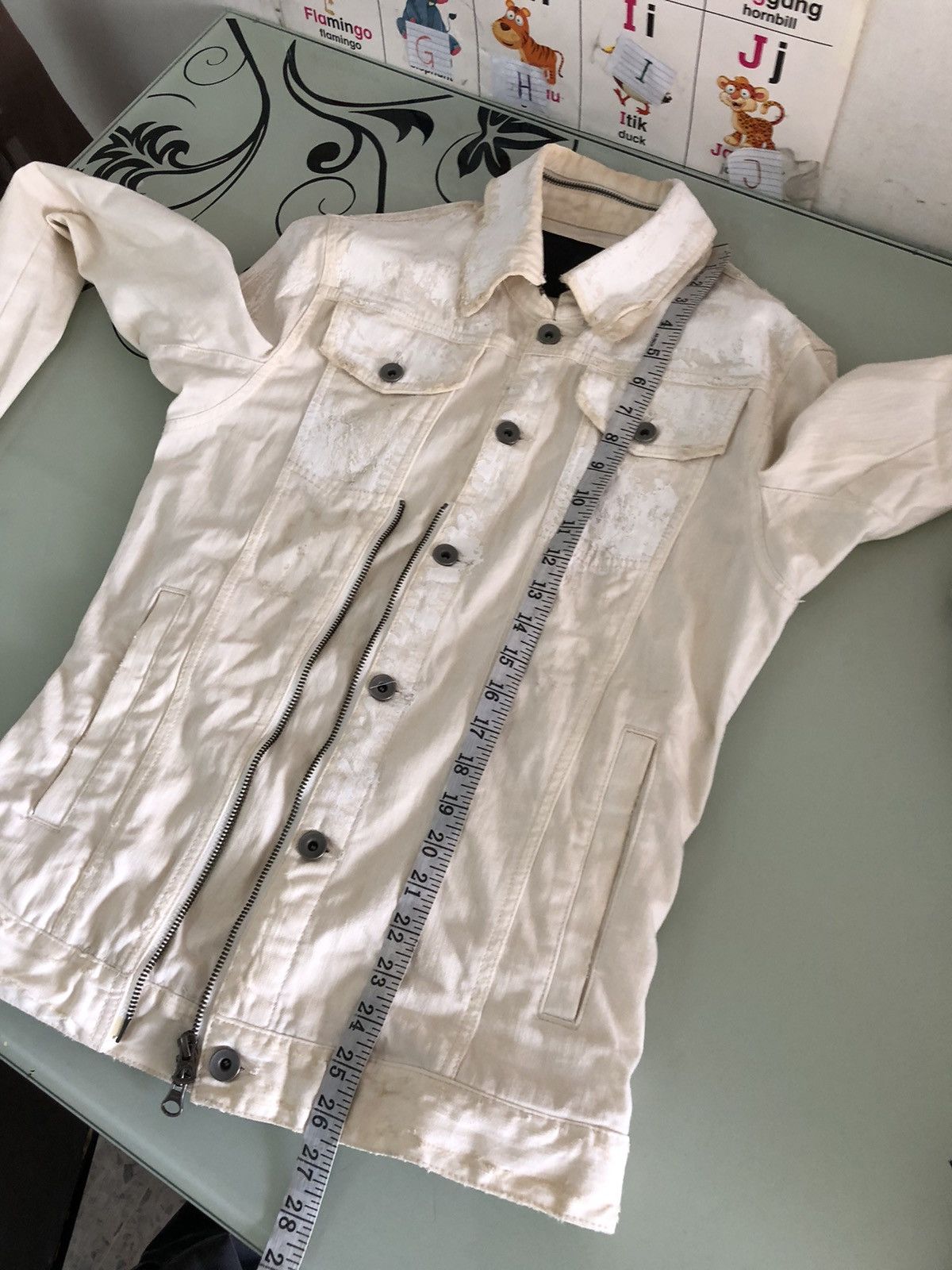 Le Grande Bleu (L.G.B.) Authentic❗️Le Grande Bleu LGB Splash Distressed Denim Jacket Size US XS / EU 42 / 0 - 23 Thumbnail