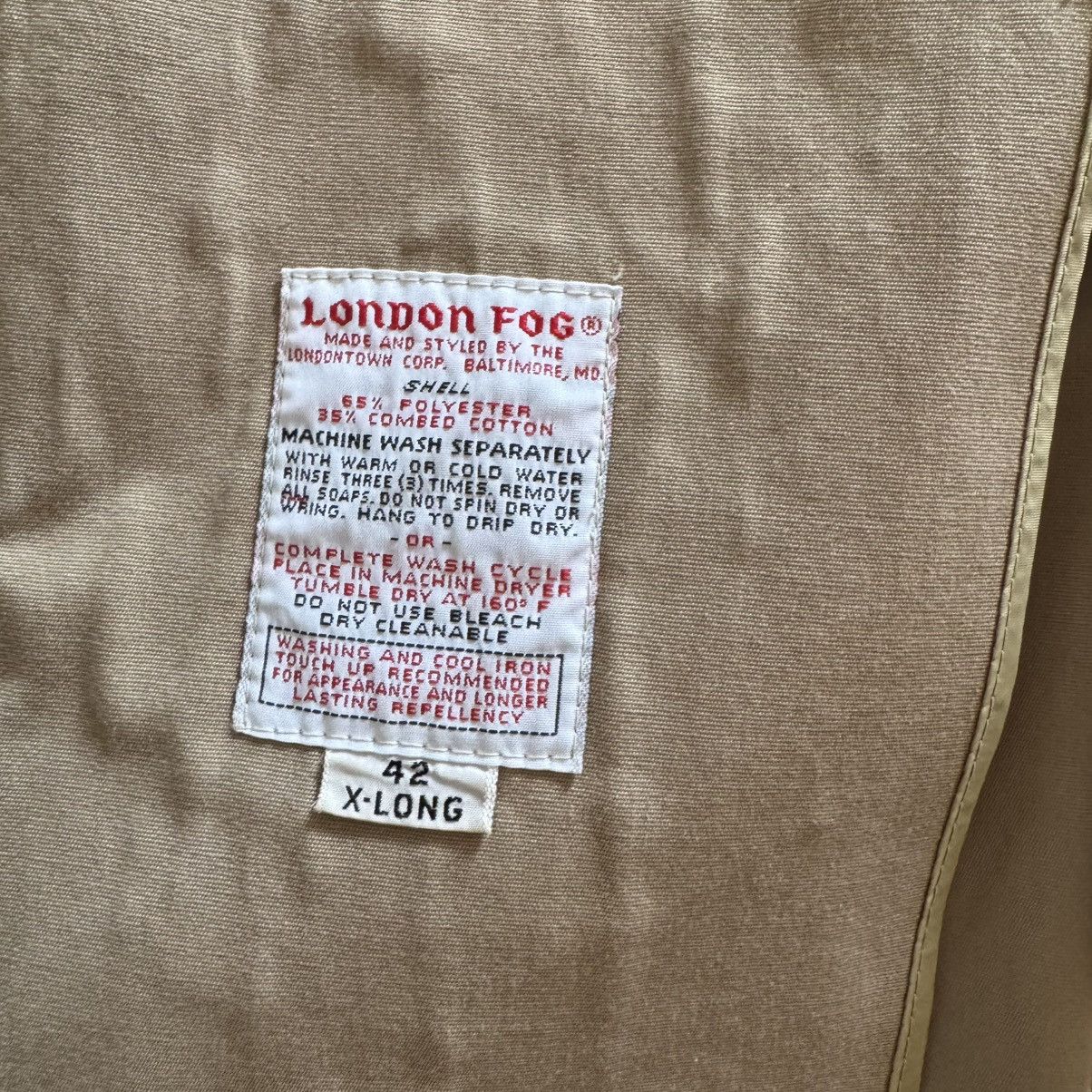London Fog London Fog Trench Coat Lined Belted Beige 42 X-Long Tall Size US XS / EU 42 / 0 - 5 Thumbnail