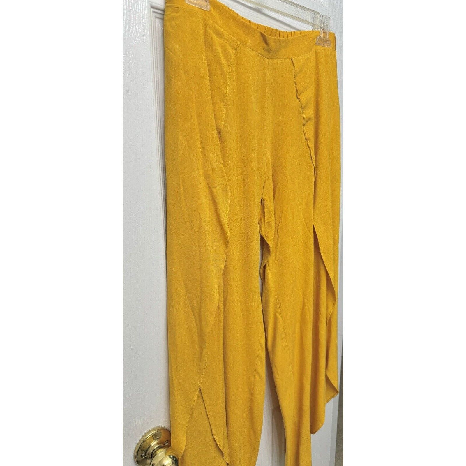 Drew DREW Whitney Wrapped, Split Leg Harem Pants in Yellow - Med Size 30" / US 8 / IT 44 - 3 Thumbnail