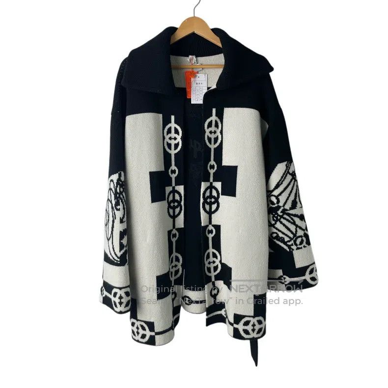 Hermes Hermes Black and White Knit Cardigan Size XS / US 0-2 / IT 36-38 - 1 Thumbnail