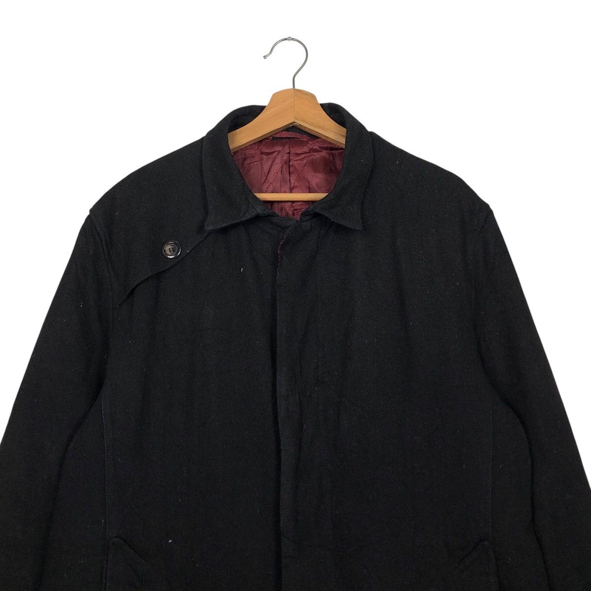 Japanese Brand 📌Vintage Wool Long Jacket D'Homme A Homme Rich Black Size US L / EU 52-54 / 3 - 4 Thumbnail