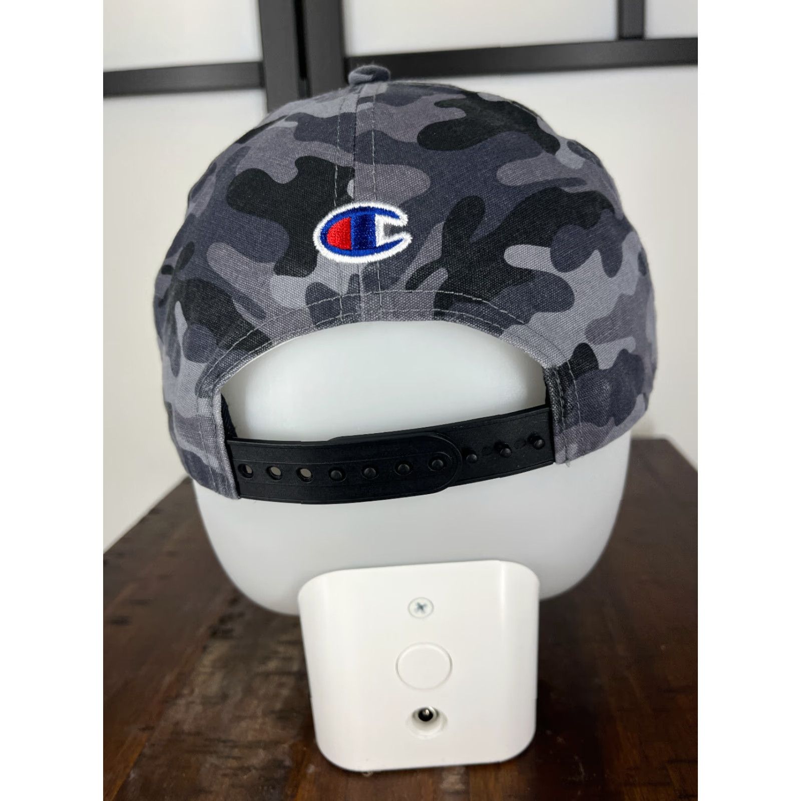 Champion Champion Hat Cap Snap Back Adult One Size Gray Camo Embroidered 100% Cotton Golf Mens Womens Boys Girls Size ONE SIZE - 6 Thumbnail