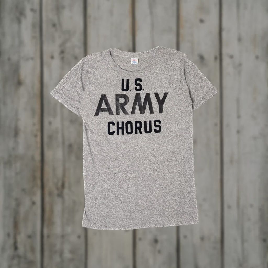Champion VINTAGE U.S. Army Chorus T-Shirt Champion Medium Grey Unisex Adults Short Sleeve 1980s Mens Womens Size US M / EU 48-50 / 2 - 1 Thumbnail