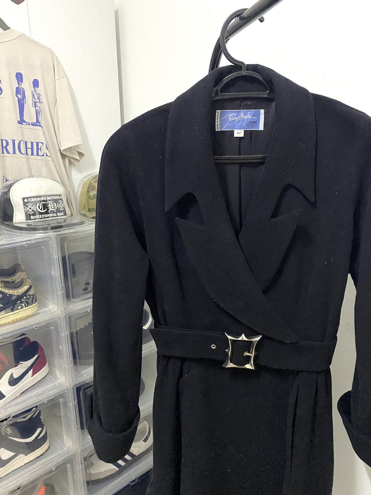 Thierry Mugler 90s Runway Thierry Mugler Coat Metal Buckle Belt Size M / US 6-8 / IT 42-44 - 4 Thumbnail