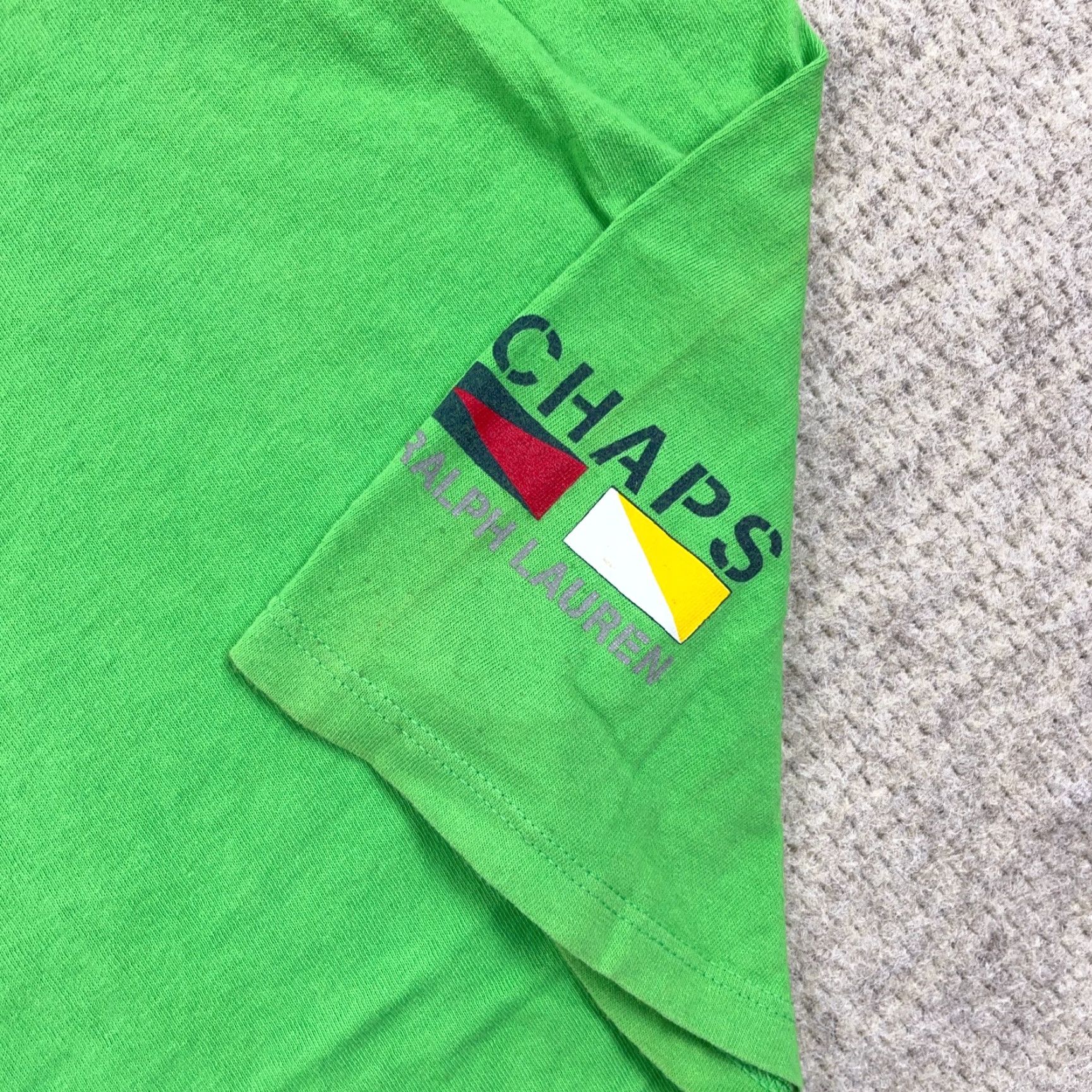Chaps VINTAGE Chaps Ralph Lauren Shirt Men L Green Sailing Nautical Coastal Marine 90s Retro Hipster Graphic Print Logo Short Sleeve Crew Neck Black? Size US L / EU 52-54 / 3 - 7 Thumbnail
