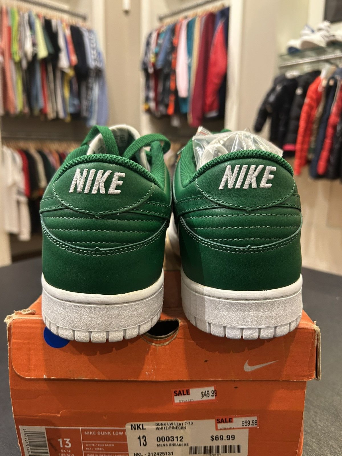 Nike Nike Dunk Low White Pine Green Size US 13 / EU 46 - 3 Thumbnail