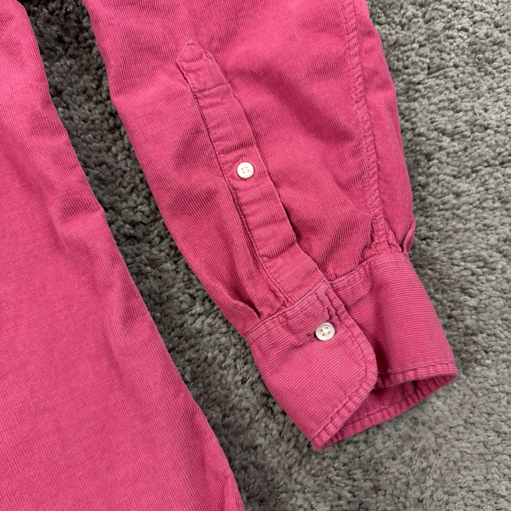 Sid Mashburn Sid Mashburn Shirt Mens XL Pink Corduroy Long Sleeve Button Up Pockets Cotton Size US XL / EU 56 / 4 - 3 Thumbnail