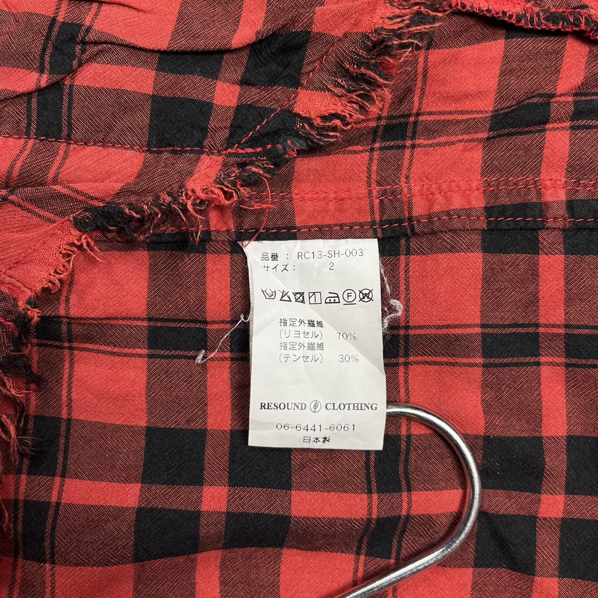 Beauty Beast × Japanese Brand Resound Clothing raw hem plaid shirt Size US M / EU 48-50 / 2 - 7 Thumbnail