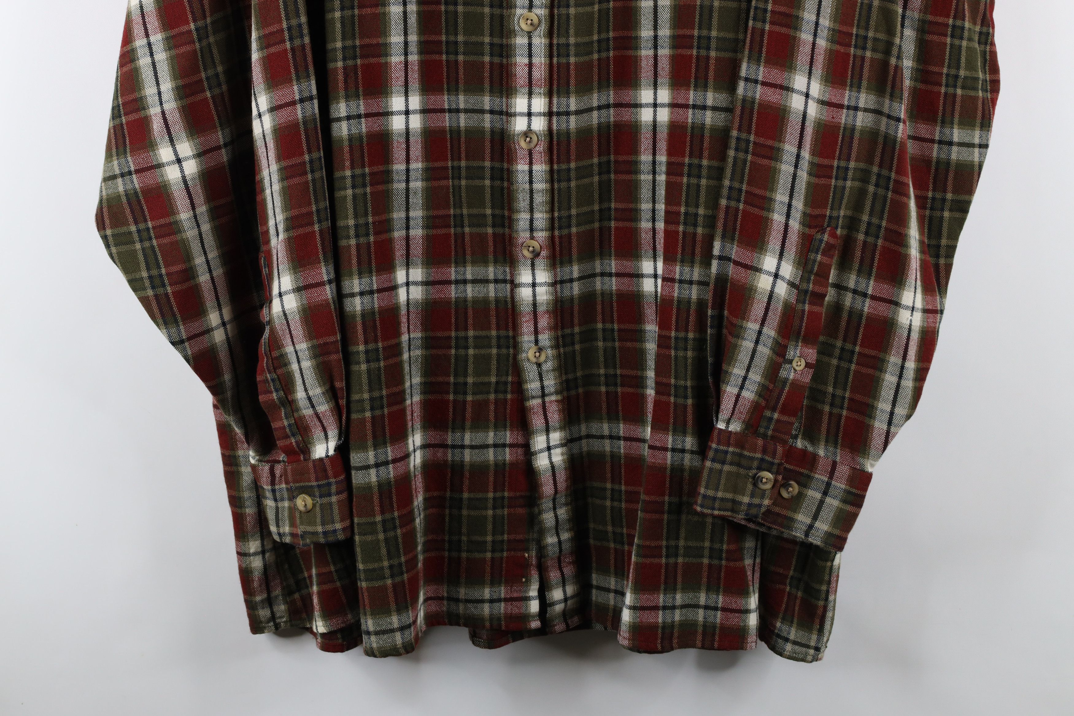 Vintage Vintage 90s Streetwear Knit Flannel Collared Button Shirt Size US XXL / EU 58 / 5 - 3 Thumbnail