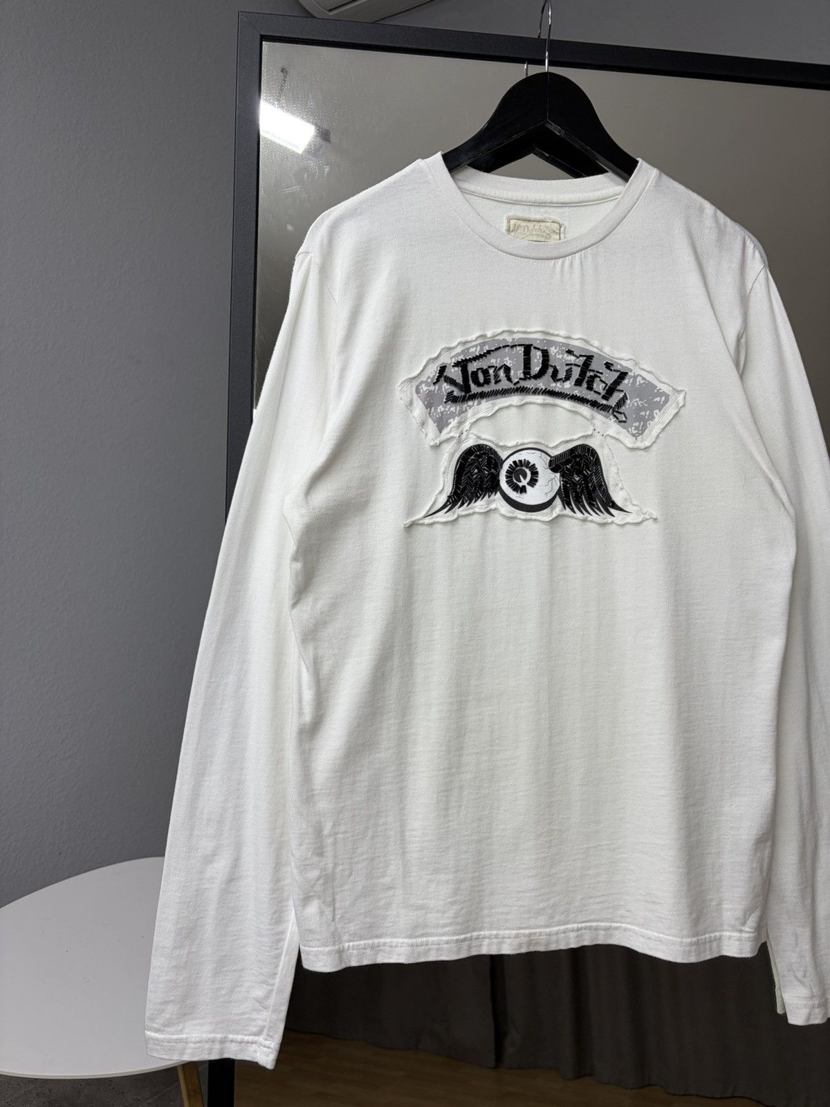 Von Dutch Vintage y2k Von Dutch White Longs-levee Embossed Logo Tee Size US XL / EU 56 / 4 - 2 Thumbnail