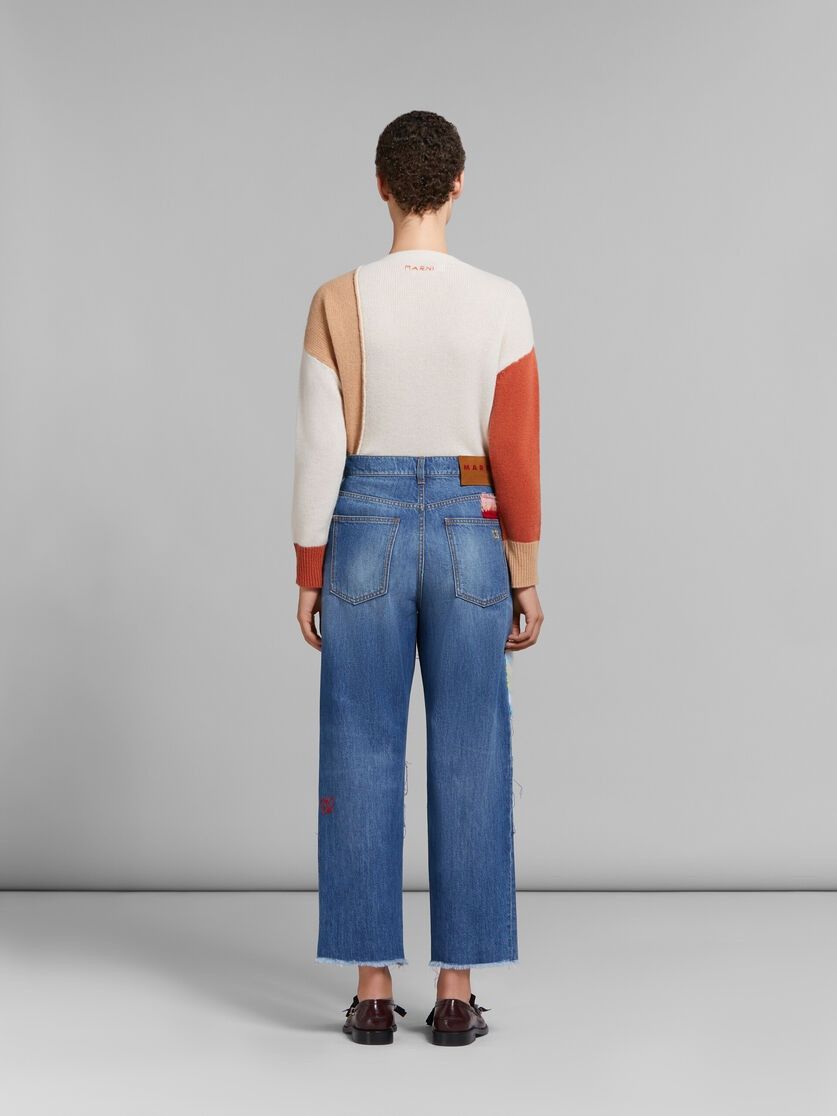 Marni oc11z0525 Jeans With Mohair Patches in Blue Size 30" / US 8 / IT 44 - 4 Thumbnail