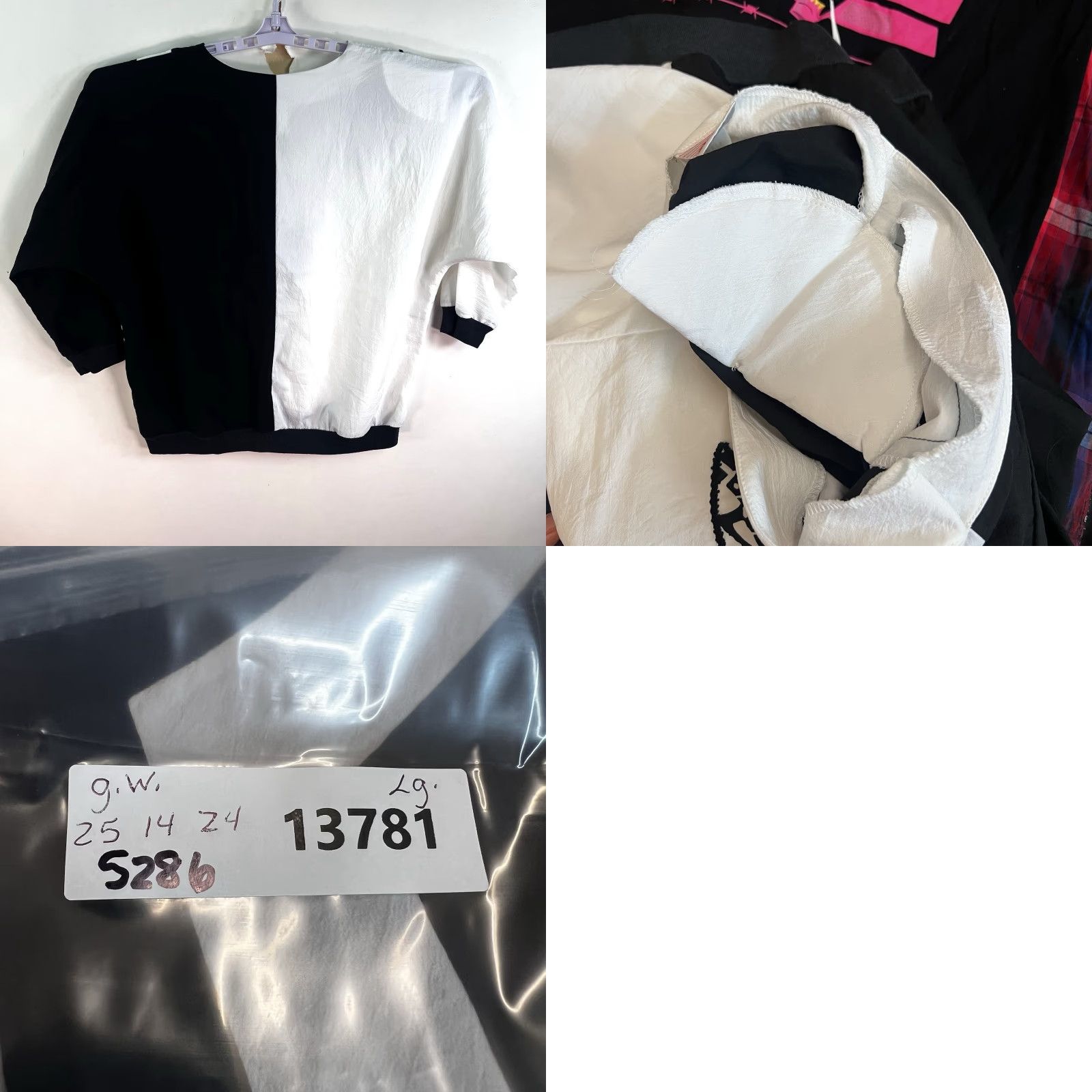 GRAFF VINTAGE 90's G.W. Graff Blouse 3/4 Sleeve Art Abstract Womens L Black/White Size L / US 10 / IT 46 - 8 Thumbnail