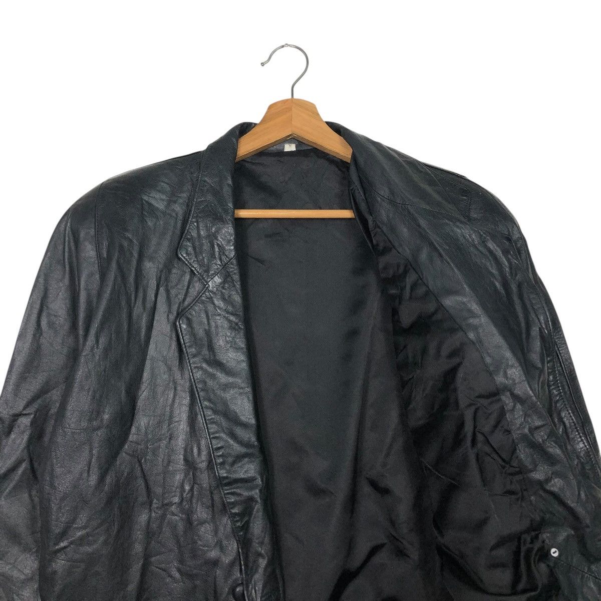 Japanese Brand 🔥VINTAGE WORK LEATHER JACKET UNBRANDED ISSEY MIYAKE Size US M / EU 48-50 / 2 - 14 Thumbnail