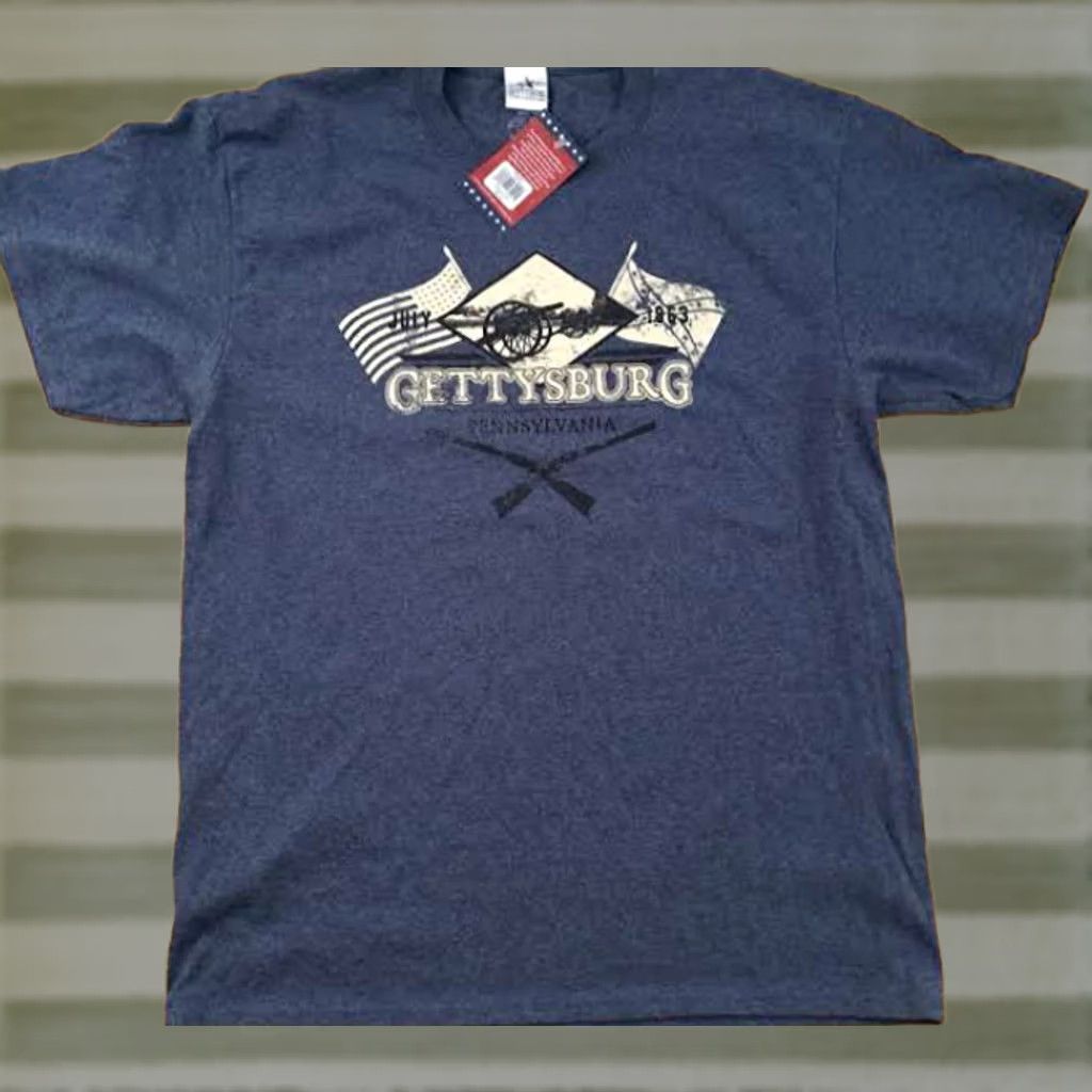 Port & Company VINTAGE Gettysburg Pennslyvania Large NWT Port&Company T-Shirt Mens L Blue History Short Sleeve Shirt Size US L / EU 52-54 / 3 - 1 Thumbnail
