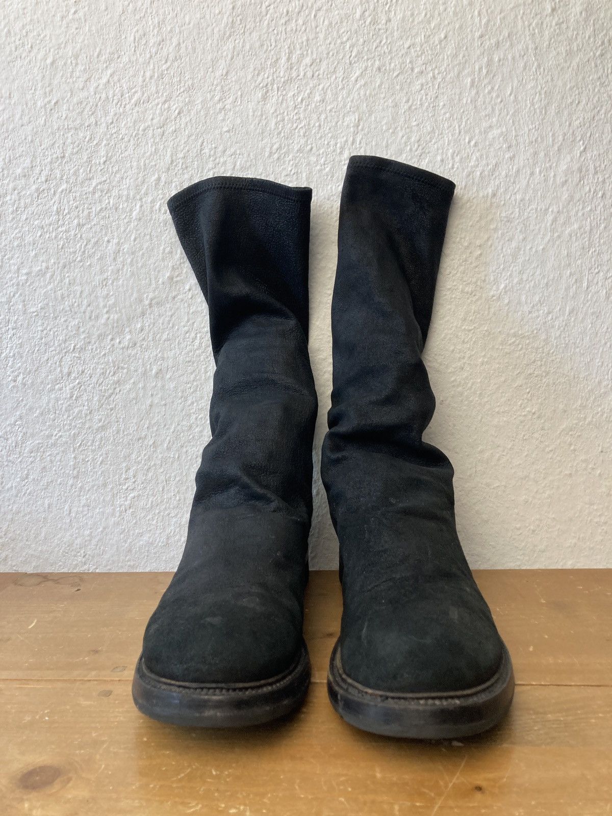 Rick Owens F/W 11 LIMO Blistered Lamb Leather Sock Creeper Boots 45/12 Size US 12 / EU 45 - 3 Thumbnail