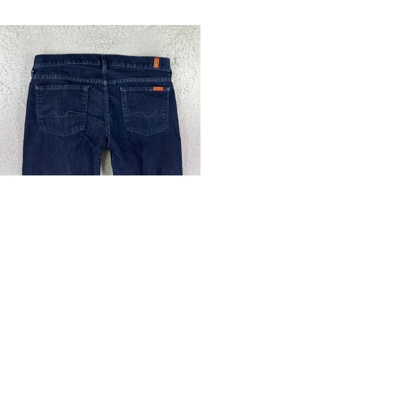 7 For All Mankind 7 For All Mankind Jeans Women 29 Blue Denim Dark Wash Skinny Zip Ankle Cotton Size 29" - 10 Thumbnail