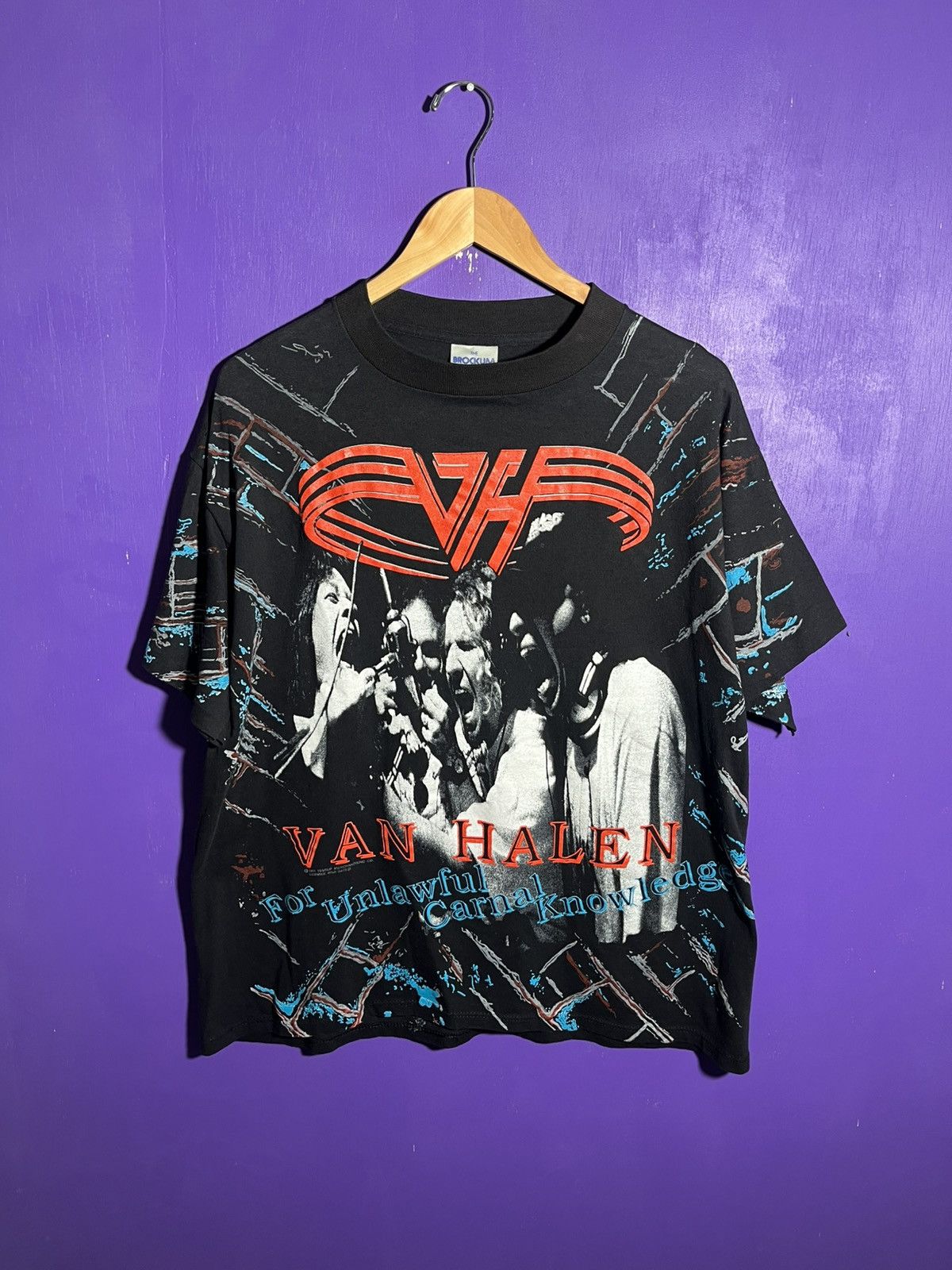 Band Tees × Vintage Vintage 1991 Van Halen unlawful carnal knowledge tour tee Size US XL / EU 56 / 4 - 1 Thumbnail