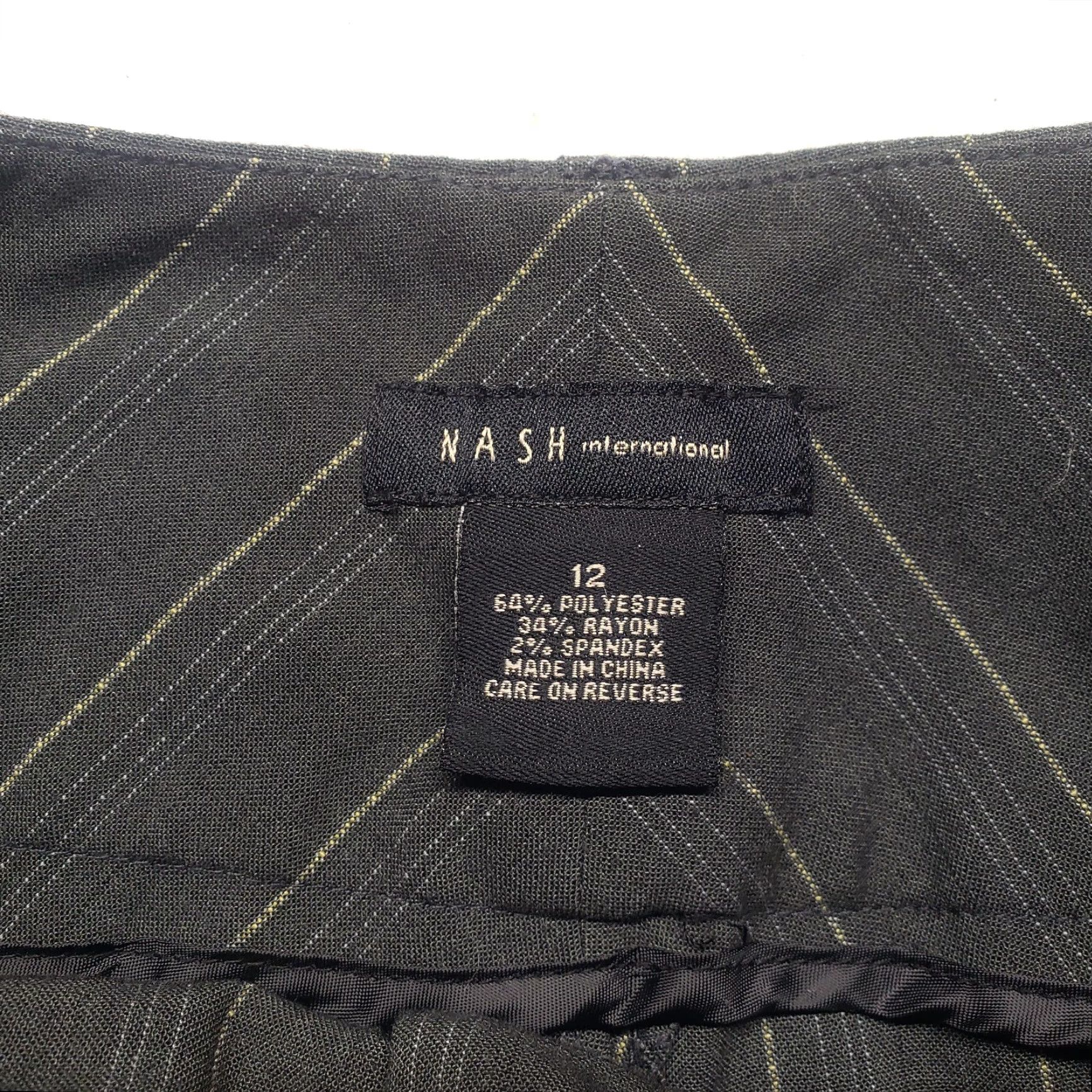 Vintage Nash International Gray Pinstriped Dress Pants Adult Women's Size 12 Size 34" / US 12 / IT 48 - 3 Thumbnail