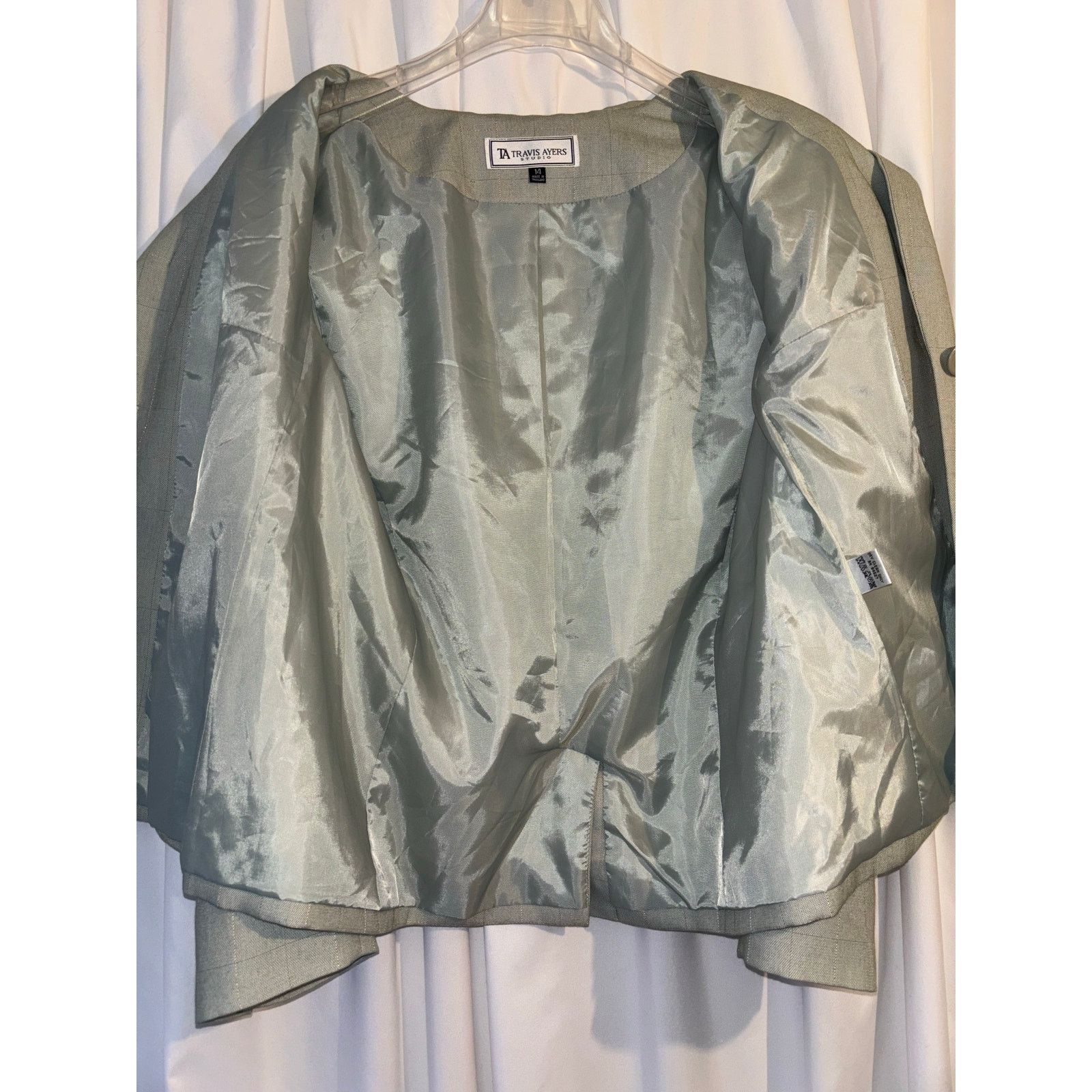 The Unbranded Brand Travis Ayers Mint Long Sleeve Blazer Size 14 - Large Size L / US 10 / IT 46 - 5 Thumbnail