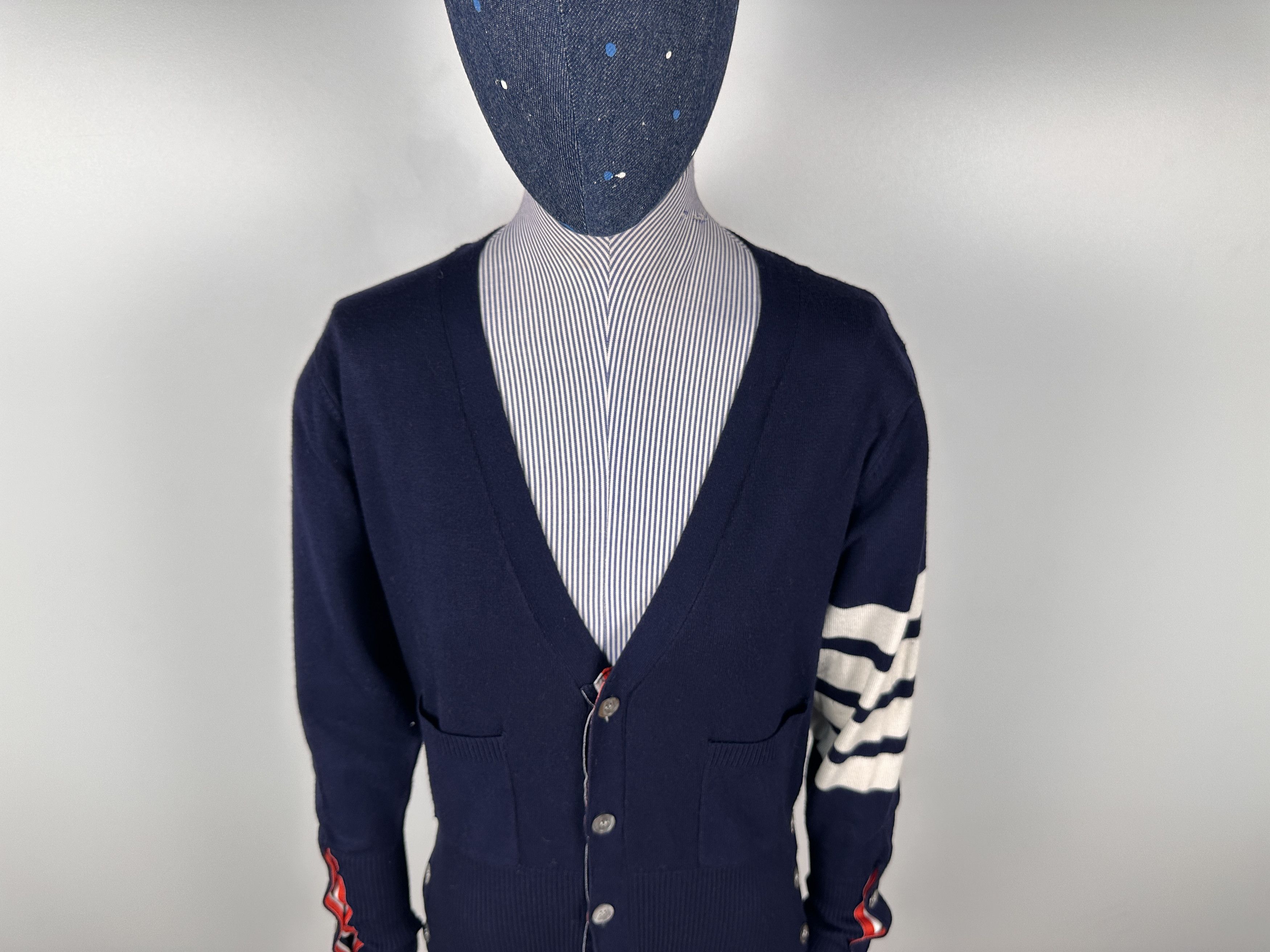 Thom Browne Thom Browne Vintage Womens Cardigan Navy Size 1 Size XS / US 0-2 / IT 36-38 - 2 Thumbnail