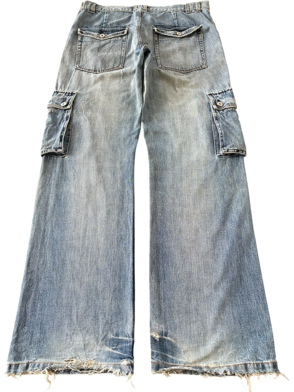 JNCO Vintage Japanese Brand Patches Baggy Cargo Jeans Size US 35 - 2 Thumbnail