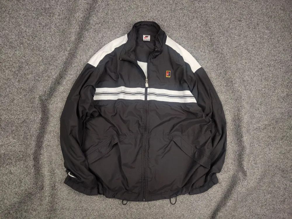 Nike Vintage Nike Court Logo Track Oversized Jacket Y2K Style Size US XL / EU 56 / 4 - 1 Thumbnail