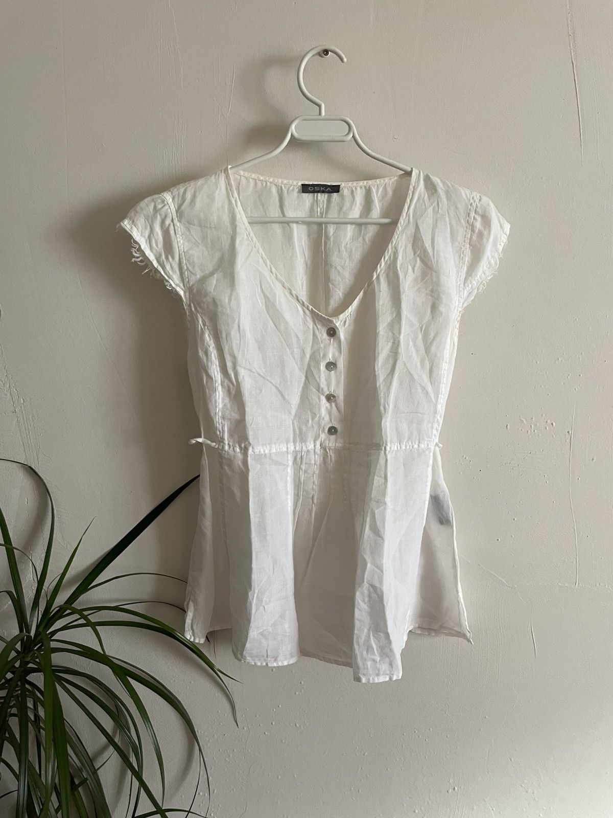 Japanese Brand × OSKA VINTAGE OSKA LEINEN 2000s Blouse Size M / US 6-8 / IT 42-44 - 1 Thumbnail