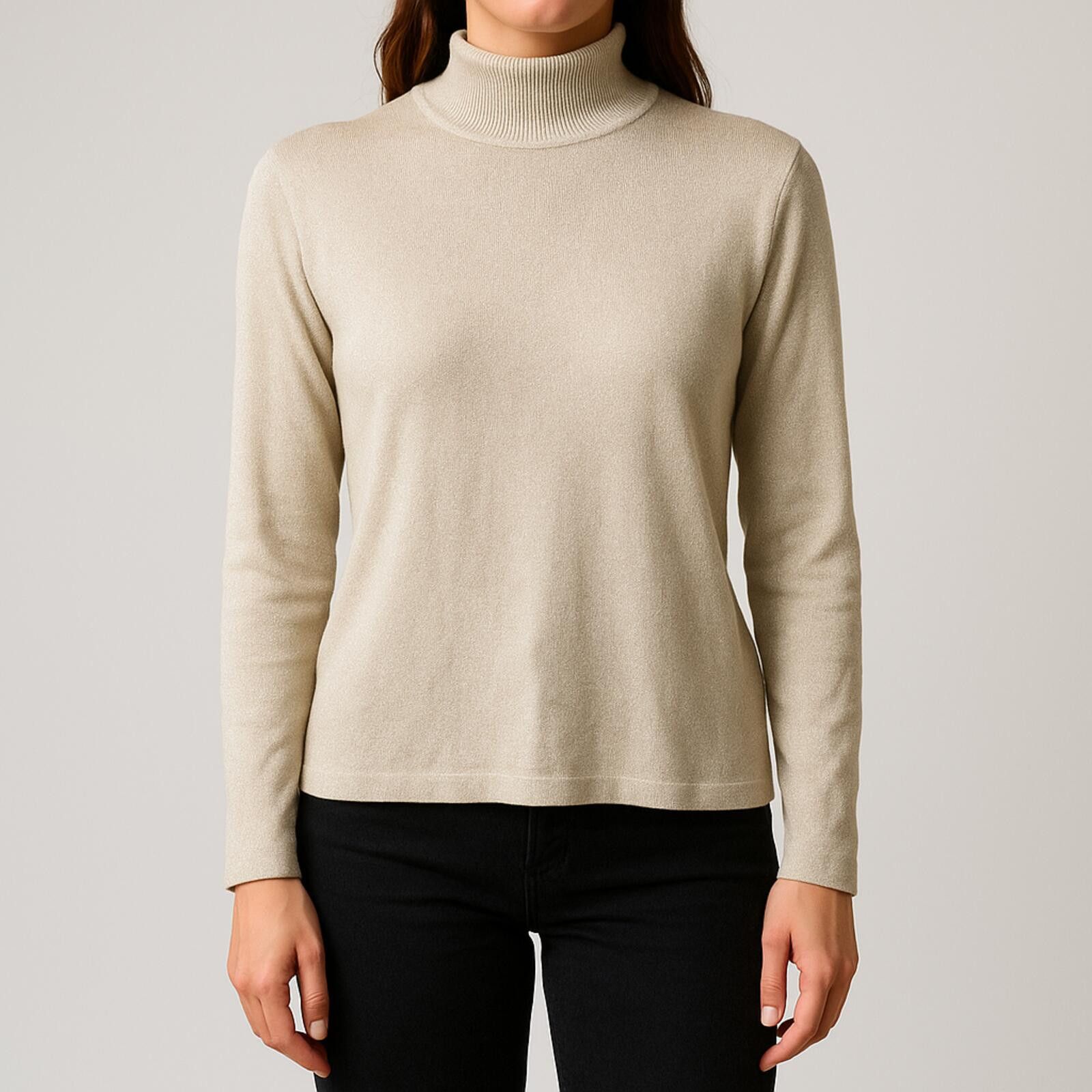 Other August Silk Silver Gold Solid Sweater Womens Medium Size M / US 6-8 / IT 42-44 - 2 Thumbnail