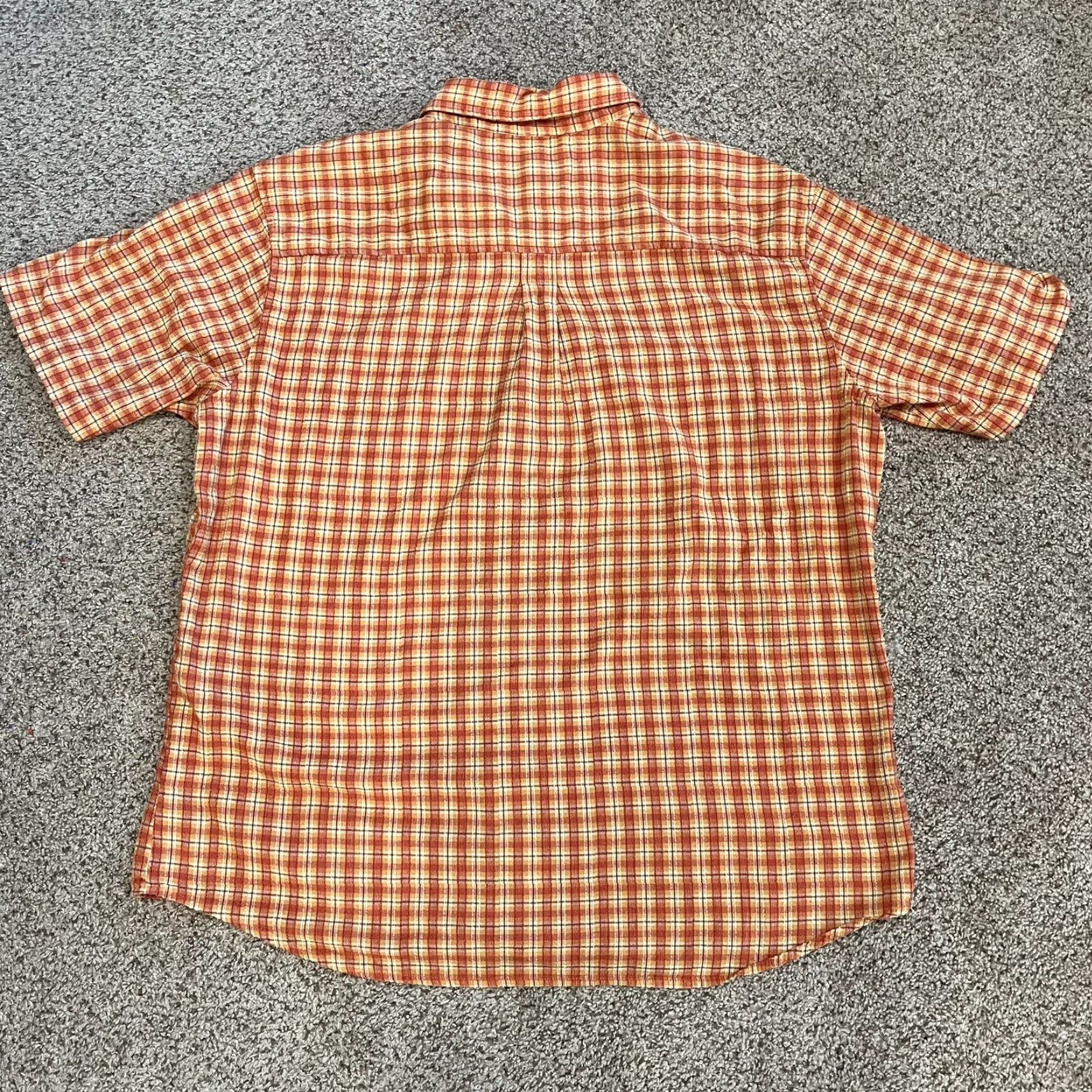 Vintage Woolrich Shirt Short Sleeve Camp Orange Check Mens XL Casual Cotton Button-Up Front-Classic, Preppy, Designer Size US XL / EU 56 / 4 - 5 Thumbnail