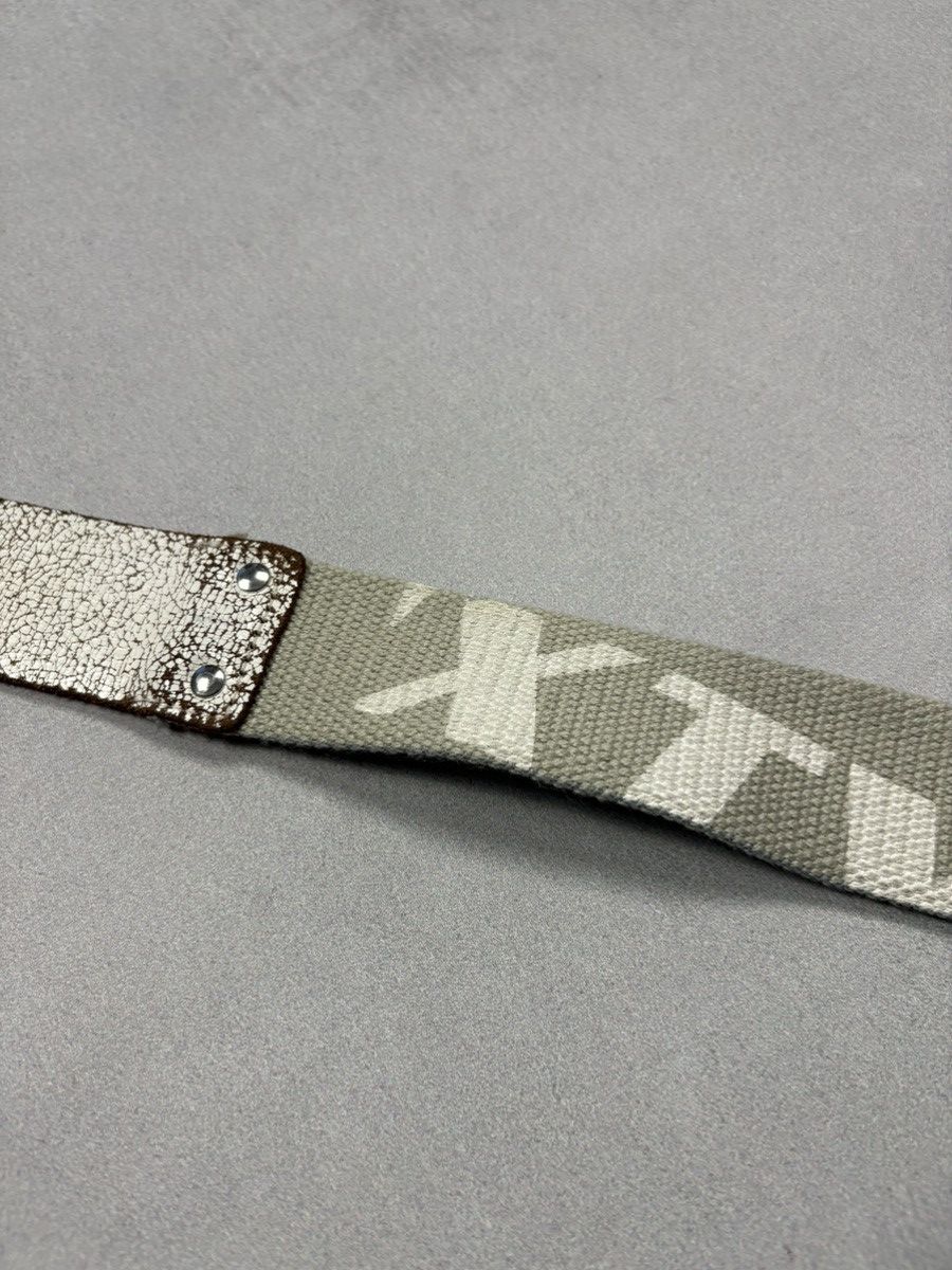 Miss Sixty Miss Sixty Italy Distressed Crackle Leather Canvas Belt Y2K Size ONE SIZE - 7 Thumbnail