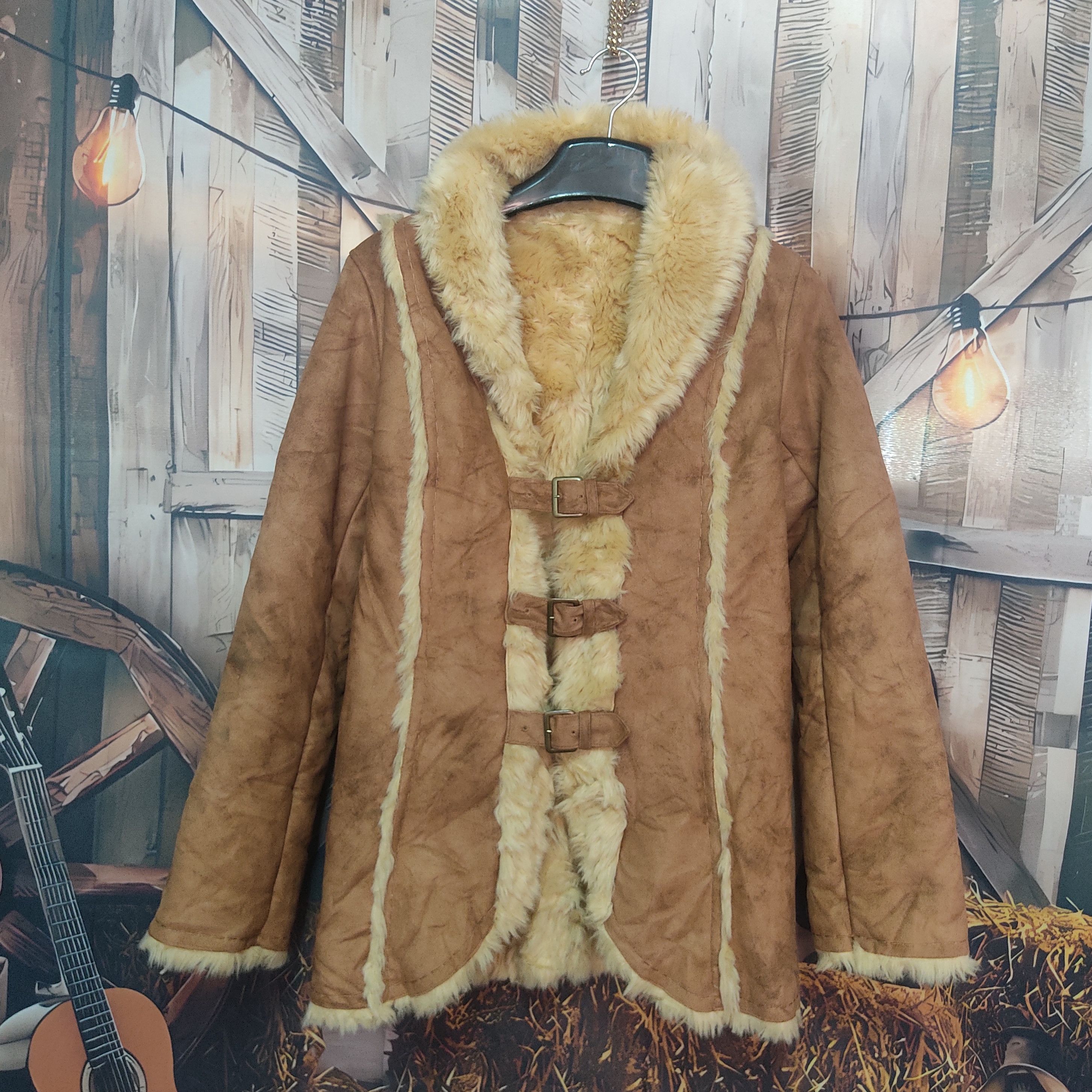 Japanese Brand VOUS MÊME Suede Faux Fur Shearling Leather Jacket Size S / US 4 / IT 40 - 2 Thumbnail