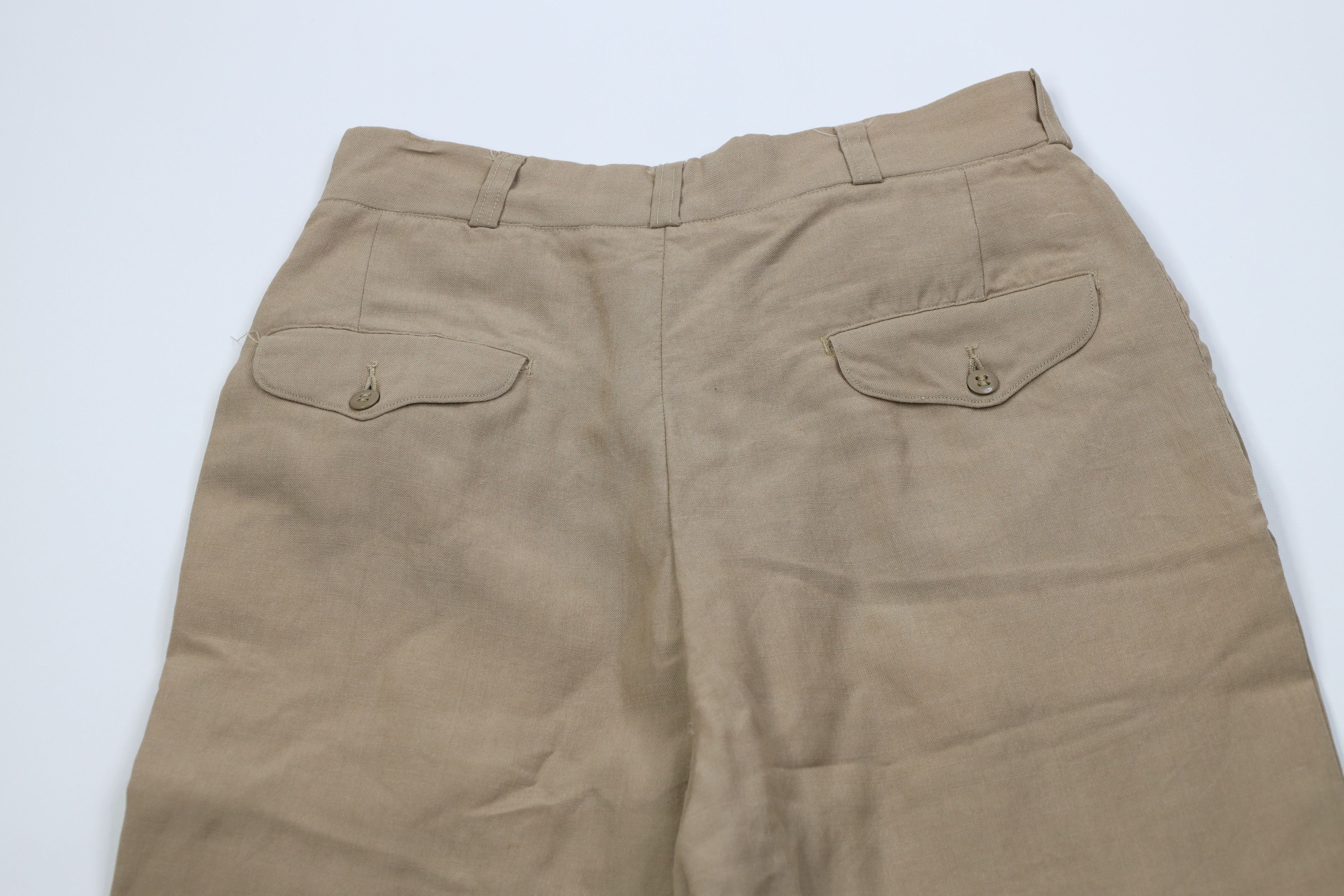 Vintage Vintage 50s Hollywood Regency Gabardine Wide Leg Chino Pants Size US 30 / EU 46 - 12 Thumbnail