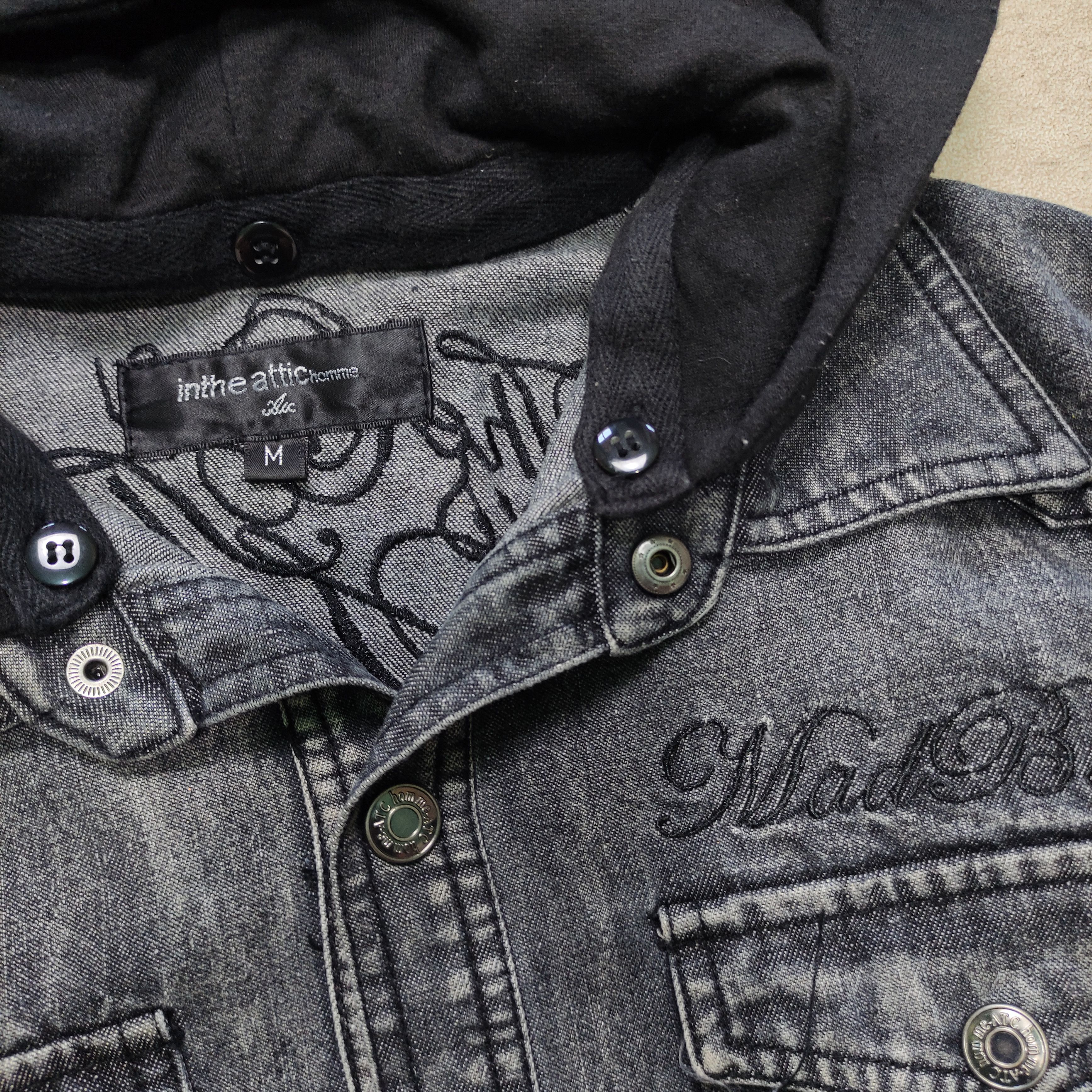 In The Attic In The Attic denim hooded Washed distresed Size US M / EU 48-50 / 2 - 7 Thumbnail