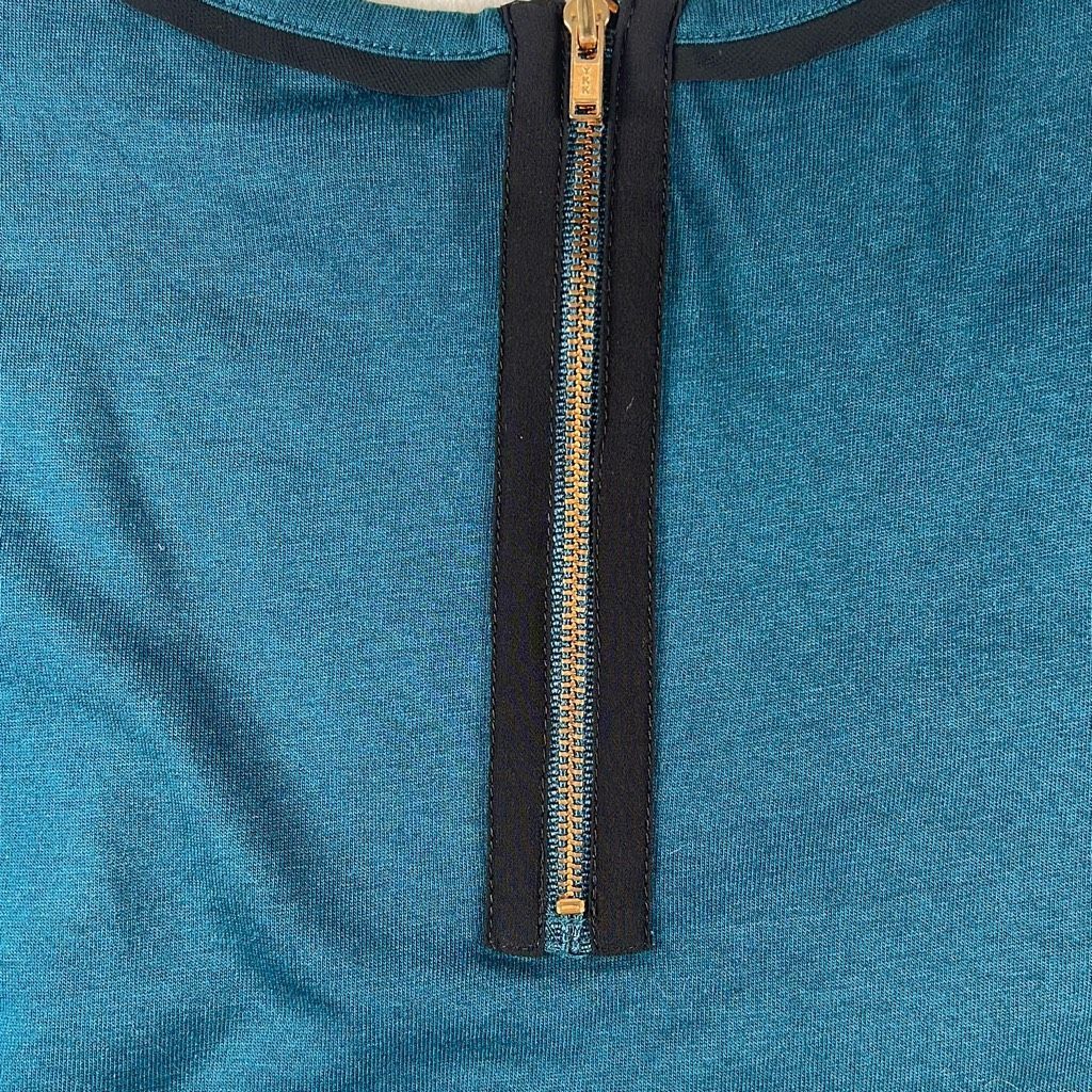 Ann Taylor Ann Taylor Teal Short Sleeve Top S Floral Sequin Appliqué Ba Size S / US 4 / IT 40 - 8 Thumbnail