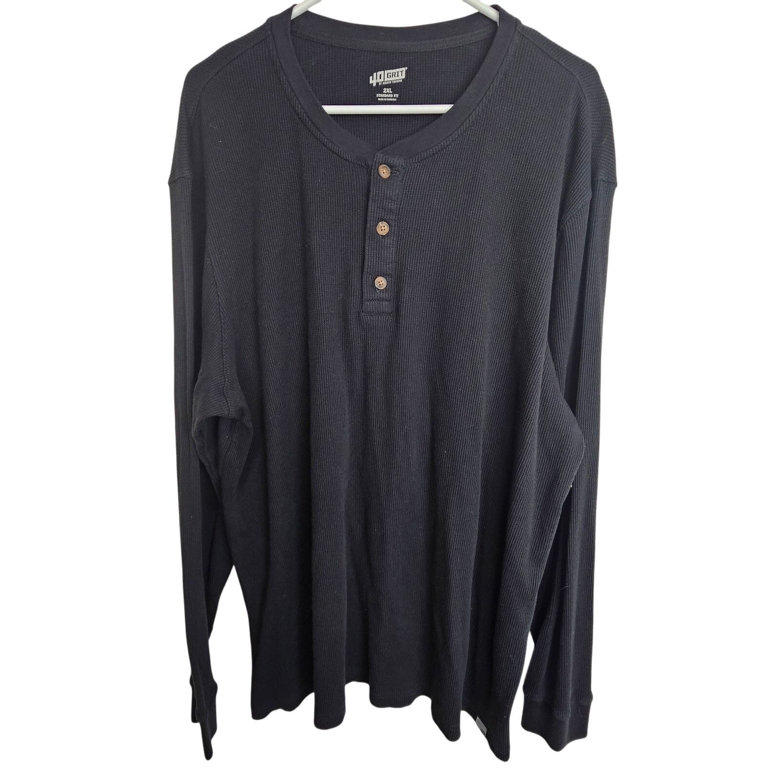 Duluth Trading Company 40 Grit by Duluth Trading Co Mens Black Thermal LS Henley Size US XXL / EU 58 / 5 - 1 Thumbnail