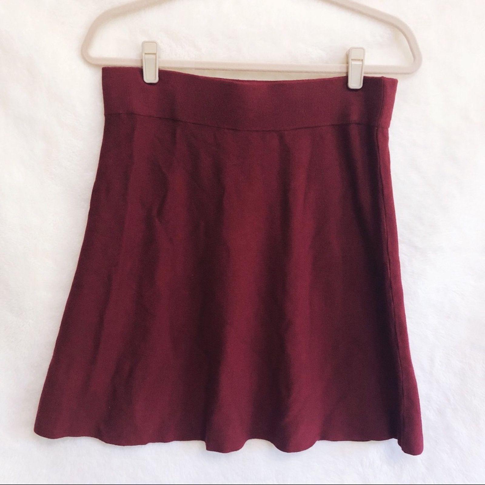 Loft LOFT Crimson Red Sweater Flippy Skirt Size 28" / US 6 / IT 42 - 7 Thumbnail