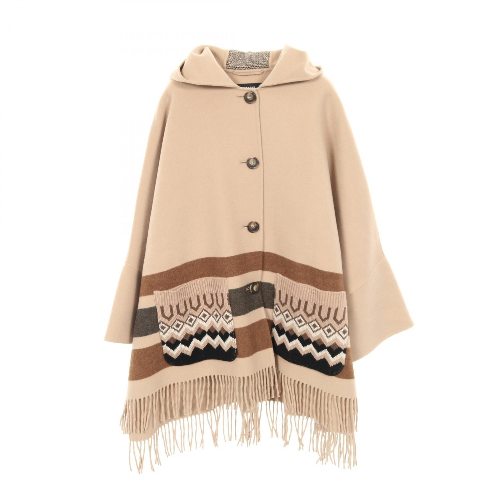 Max Mara Max Mara Weekend Max Mara CUCITO A MANO Wool Poncho Textile Outerwear DUTY FREE for USA Size ONE SIZE - 1 Thumbnail