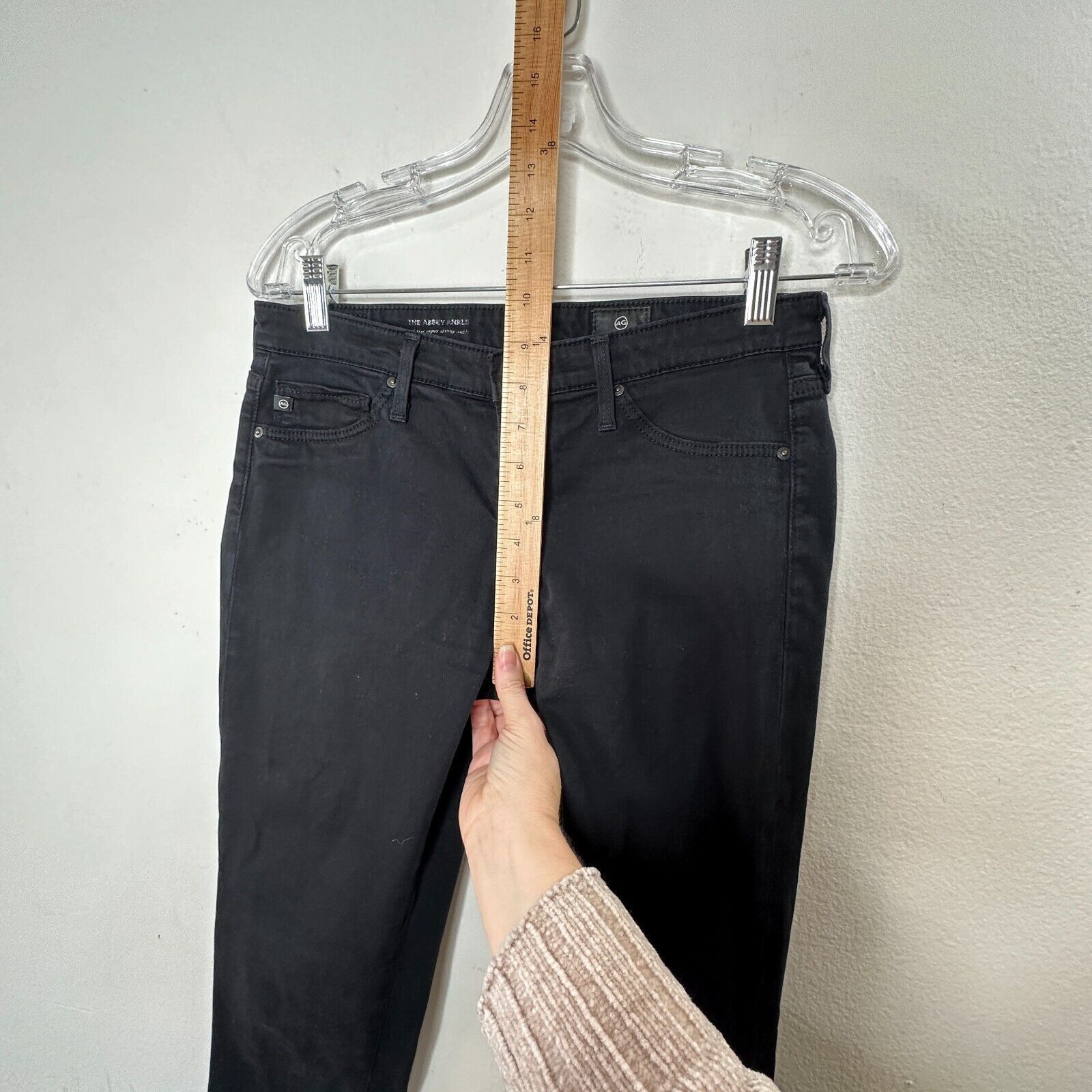 AG Adriano Goldschmied Adriano Goldschmeid Black Ankle Mid Rise Skinny Jeans 27 Size 27" / US 4 / IT 40 - 13 Thumbnail