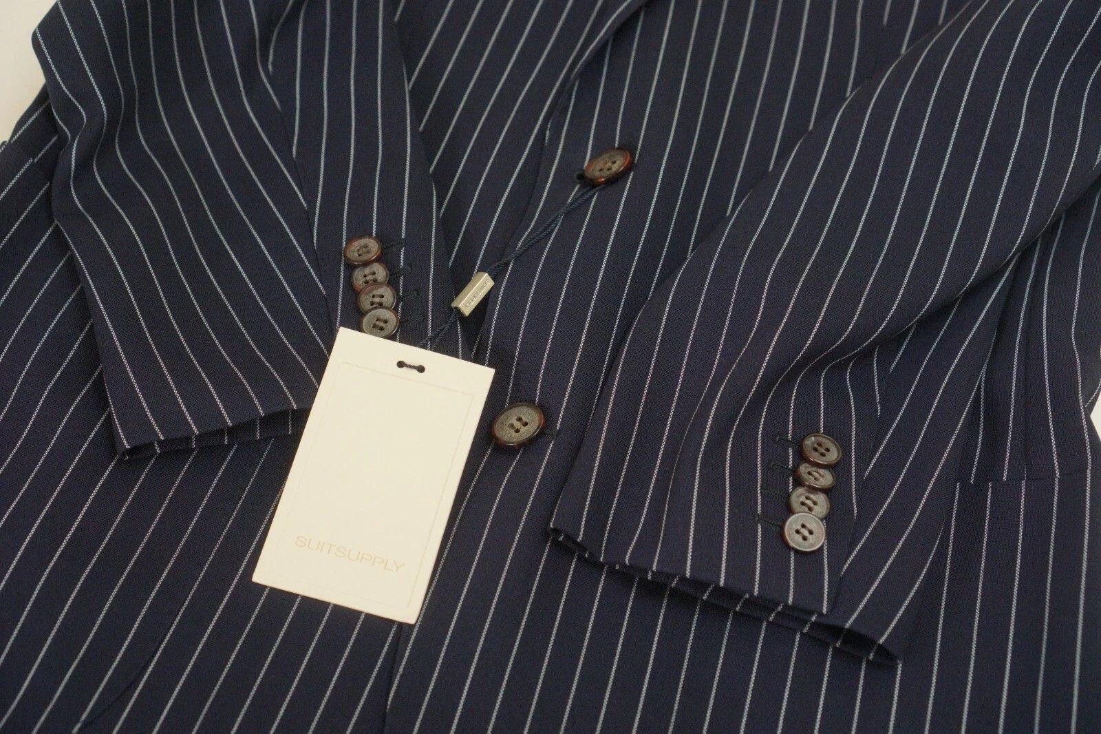 Suitsupply Men Suitsupply Suit Traveller Havana Patch Pinstriped US38 Size 38R - 5 Thumbnail