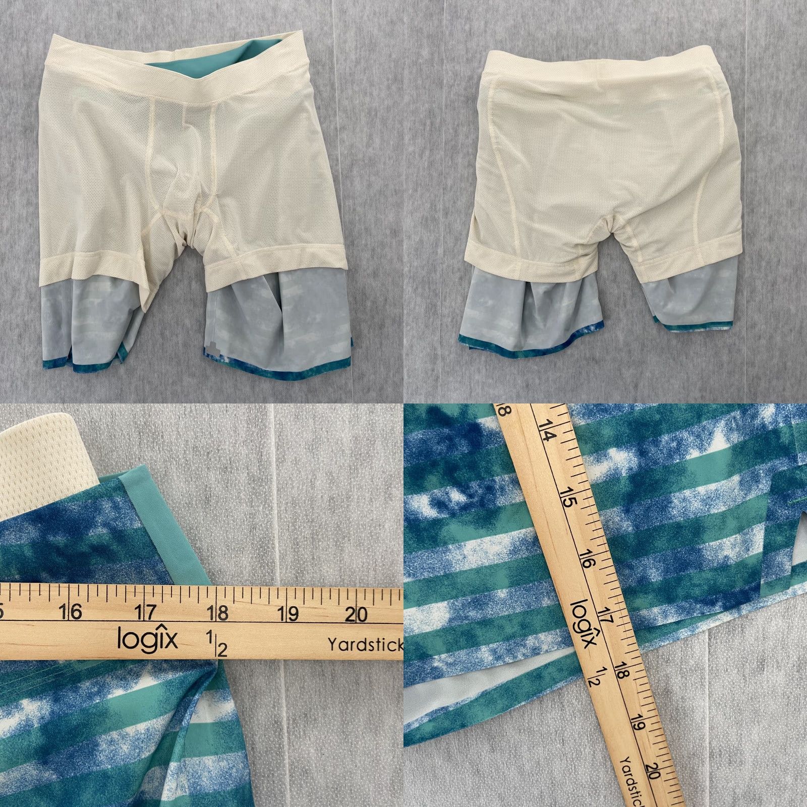 Lululemon VINTAGE Lululemon Men's Swim Trunks Shorts Size 38 Aqua Blue Geometric Lined Beach Surfing Size US 38 / EU 54 - 8 Thumbnail