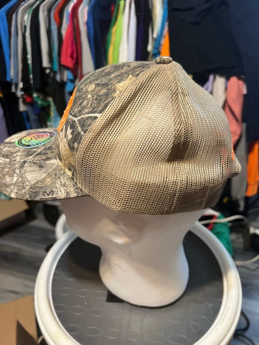 Other Unisex Bretmor Headwear Camo Trucker Hat Tan/Green One Size Size ONE SIZE - 2 Thumbnail