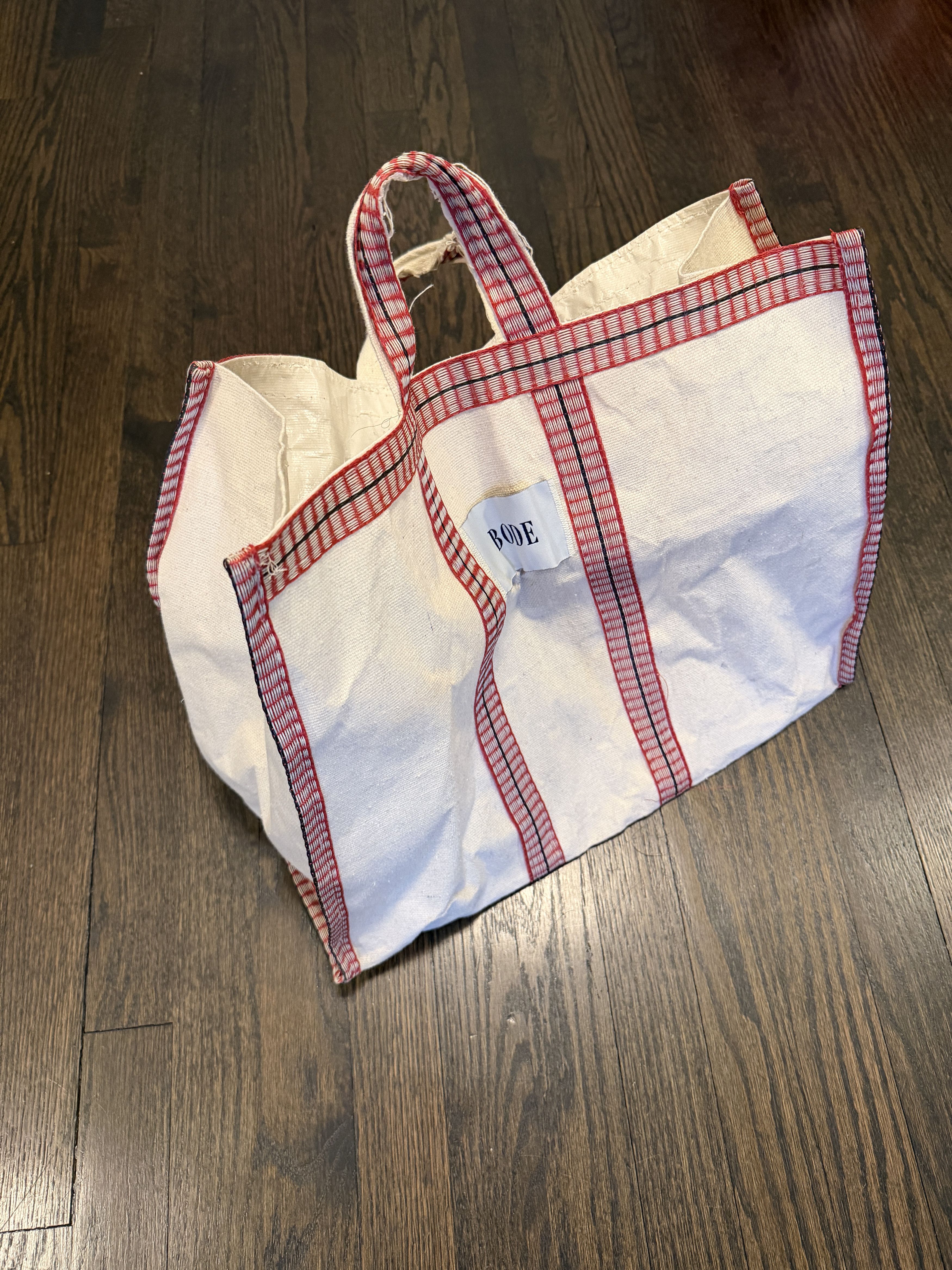 Bode Bode Shopping Tote Bag White Size ONE SIZE - 3 Thumbnail
