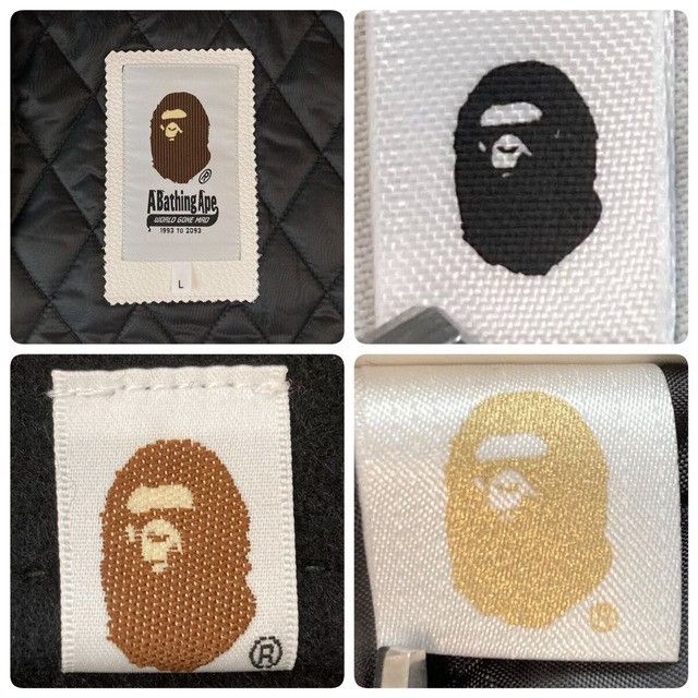 Bape BAPE LOGO Leather Sleeve Varsity Jacket a bathing ape Size US L / EU 52-54 / 3 - 9 Thumbnail