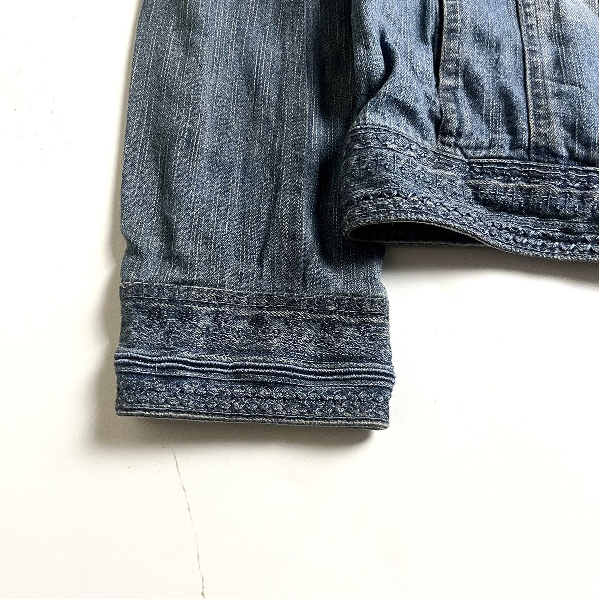 Japanese Brand Semantic Unique Pattern double zipper denim jacket Size US S / EU 44-46 / 1 - 10 Thumbnail