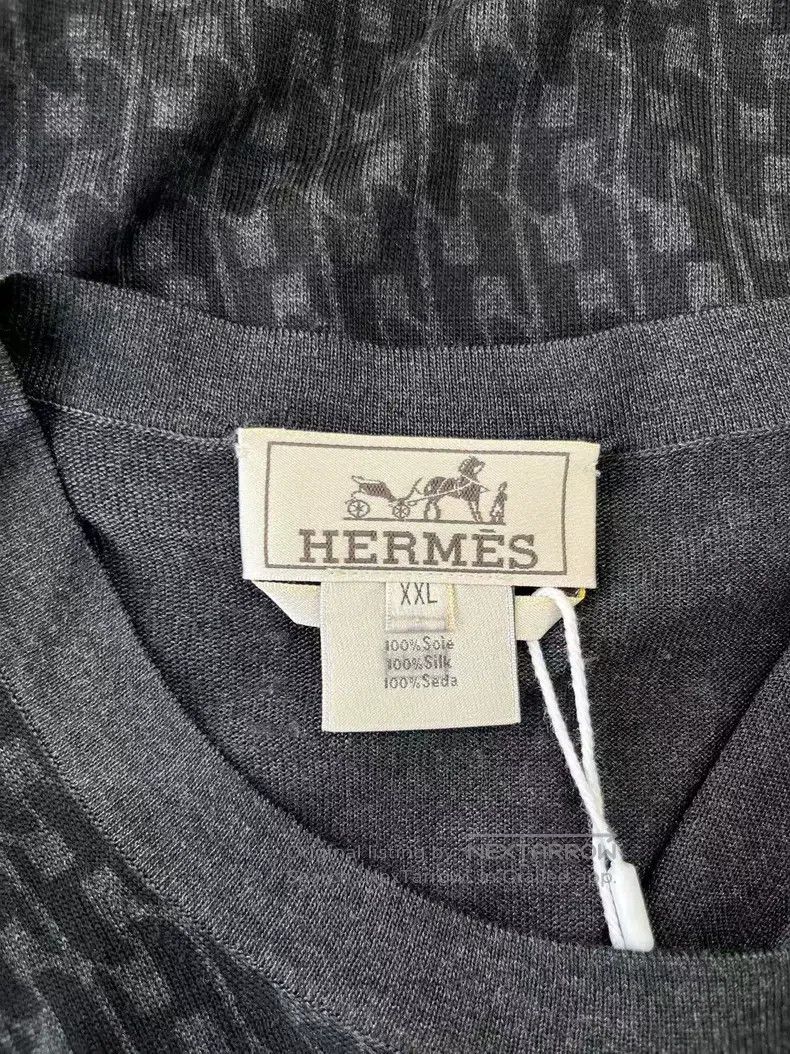 Hermes Hermes Silk knitted long-sleeved T-shirt Size US XXL / EU 58 / 5 - 3 Thumbnail